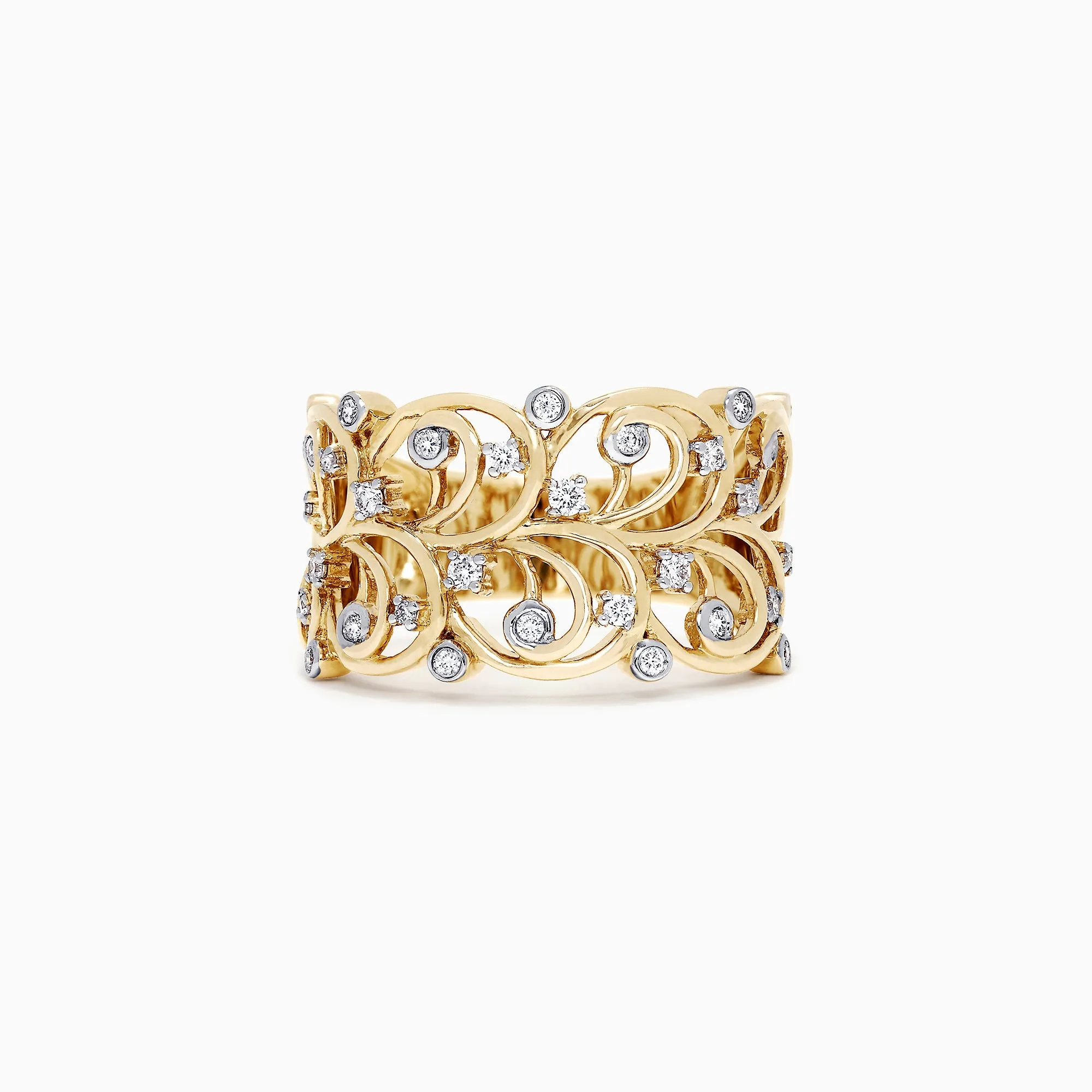 D'Oro 14K Yellow Gold Diamond Vine Ring, 0.26 TCW sold by Effy