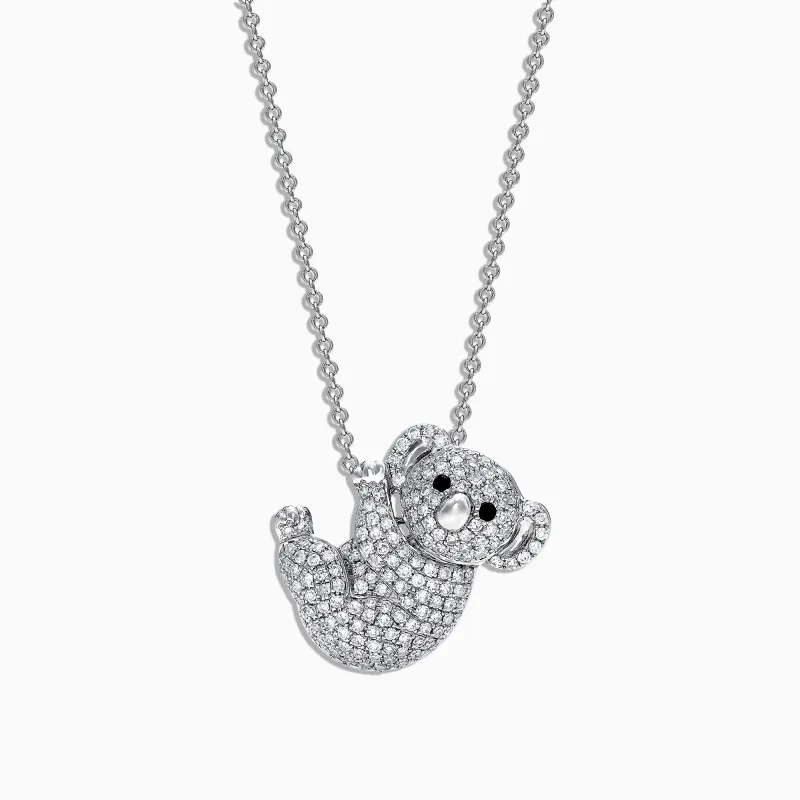 Safari 14K White Gold Diamond Koala Bear Pendant, 0.69 sold by Effy
