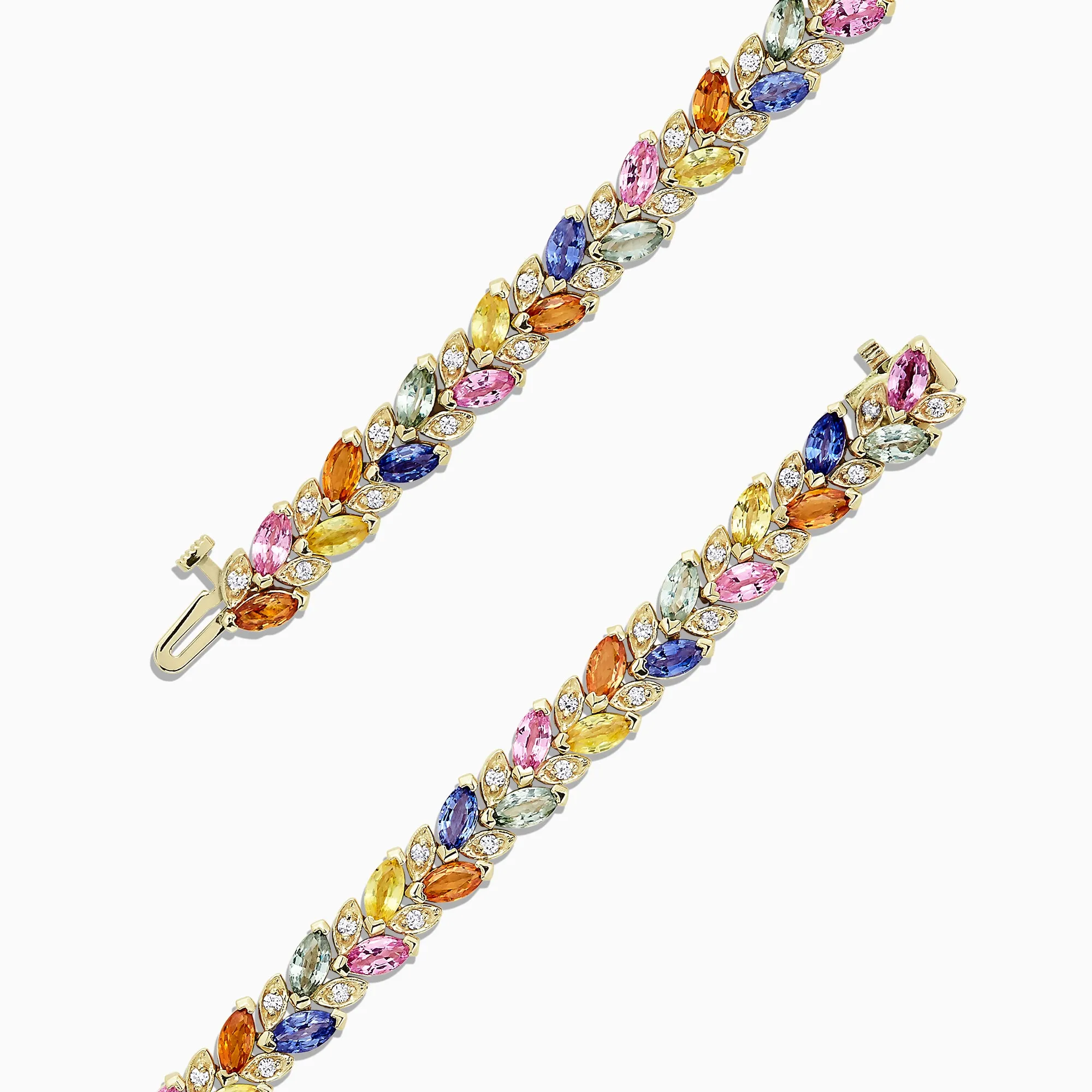 Watercolors 14K Gold Multi Sapphire & Diamond Bracelet, 11.09 TCW sold by Effy product image thumbnail 2