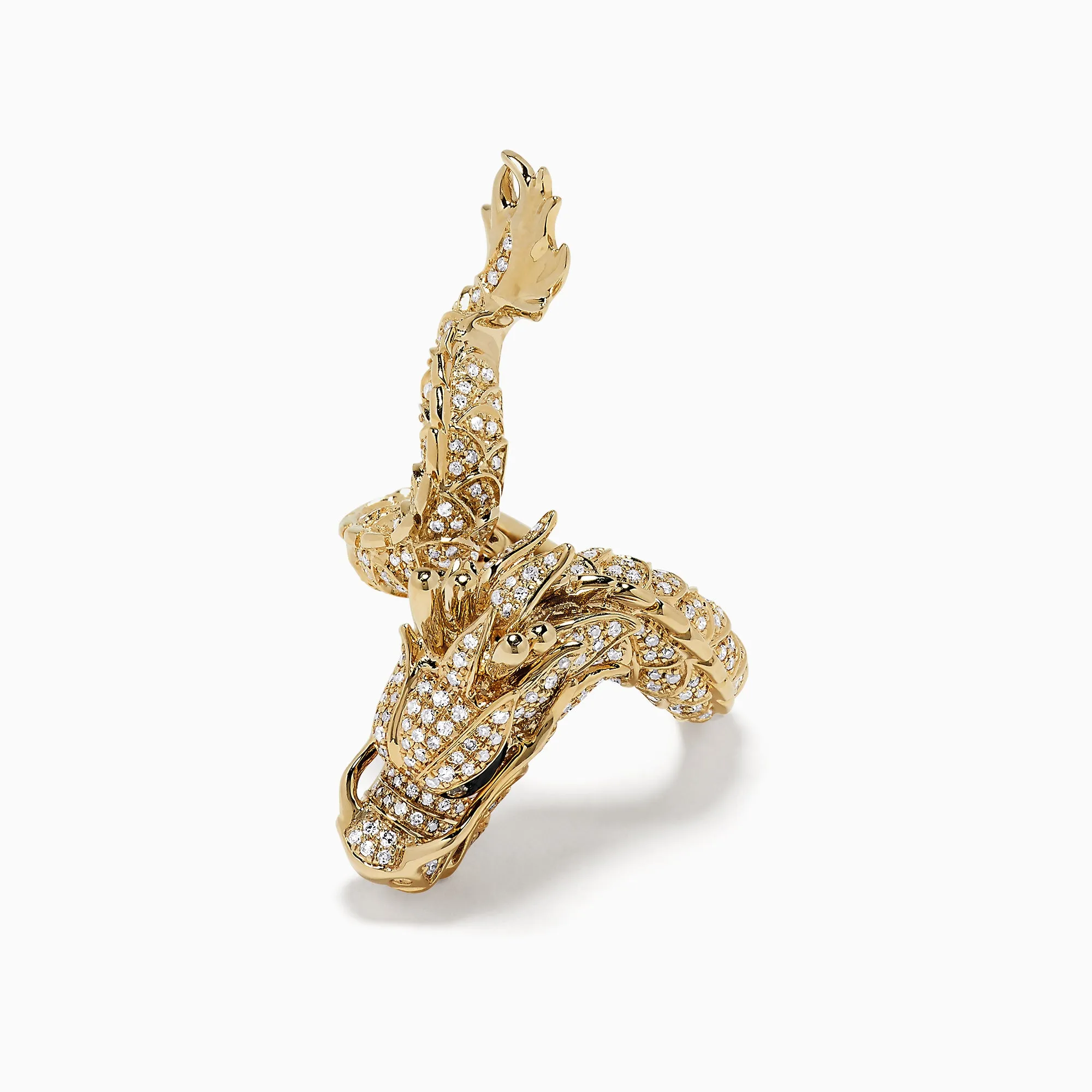 Safari 14K Yellow Gold Diamond Dragon Ring, 1.08 TCW sold by Effy product image thumbnail 3