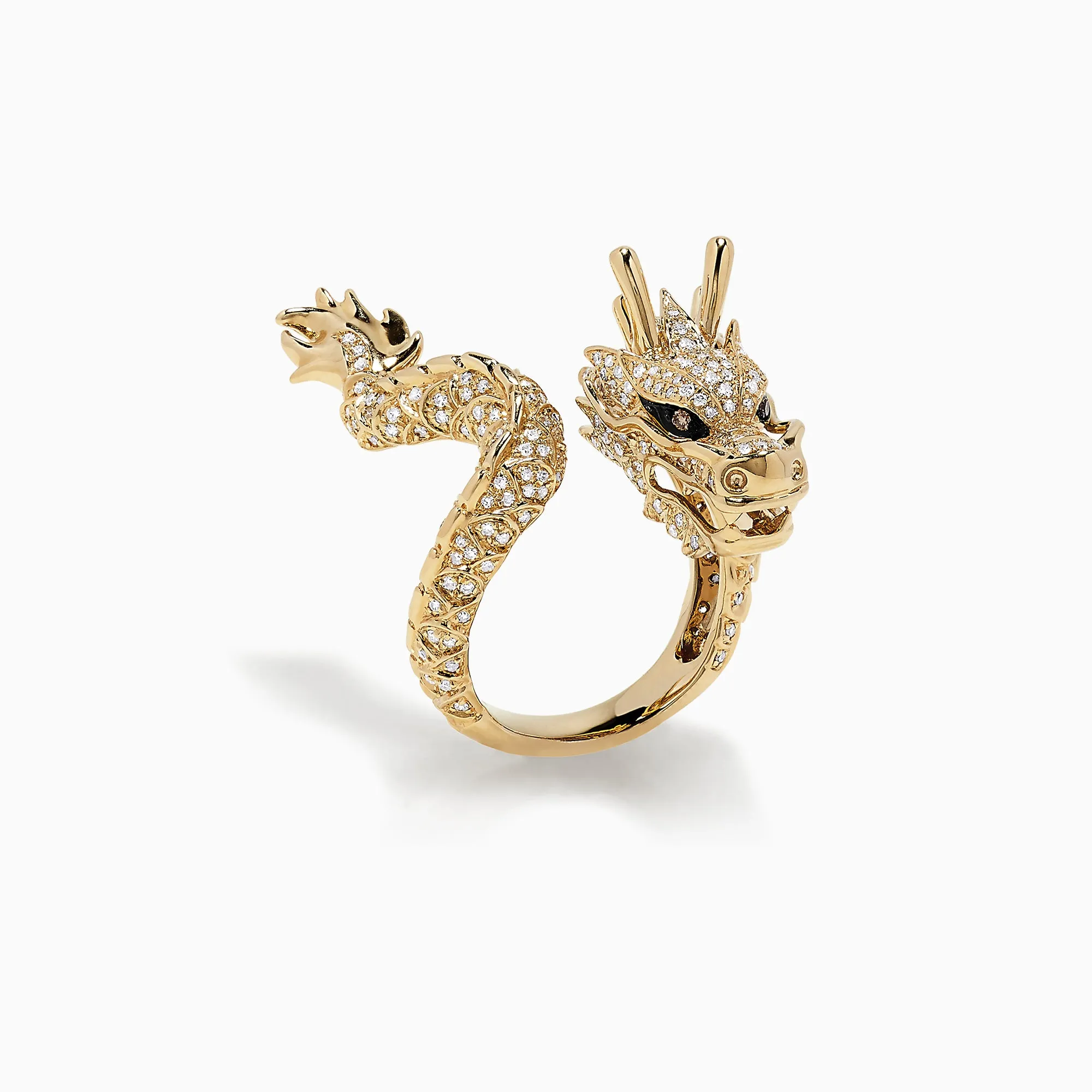 Safari 14K Yellow Gold Diamond Dragon Ring, 1.08 TCW sold by Effy