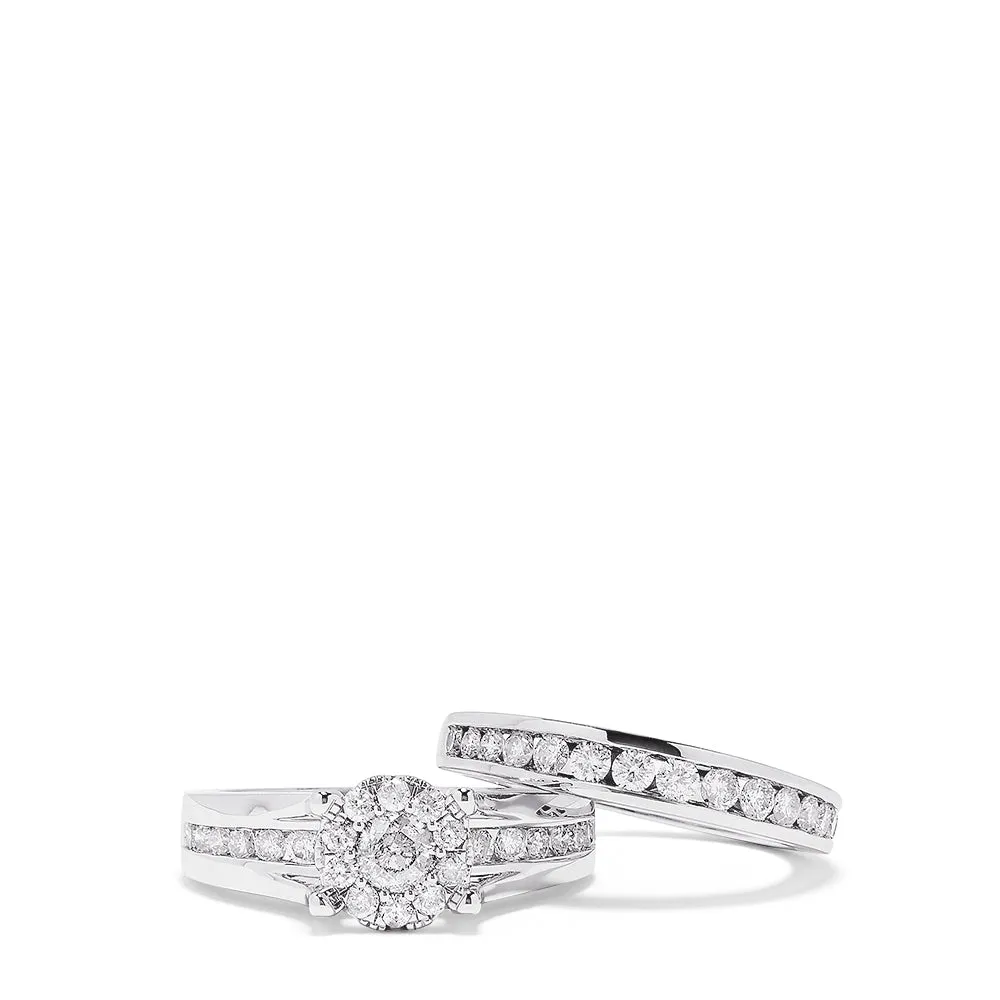 Bouquet 14K White Gold Channel Set Diamond Engagement & Wedding Ring Set, 1.48 TCW sold by Effy product image thumbnail 3