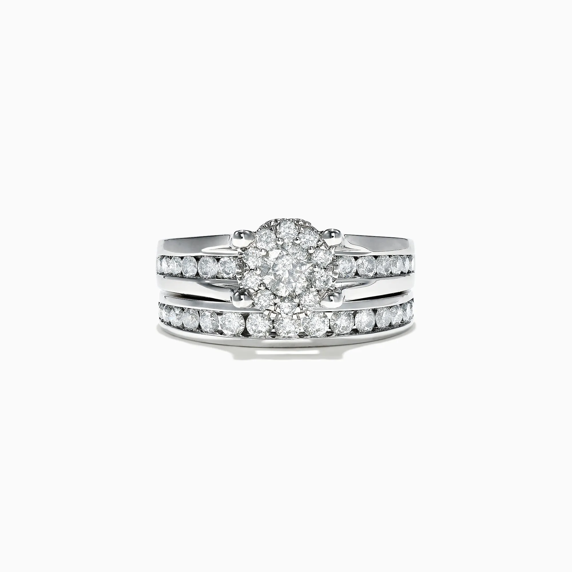 Bouquet 14K White Gold Channel Set Diamond Engagement & Wedding Ring Set, 1.48 TCW sold by Effy