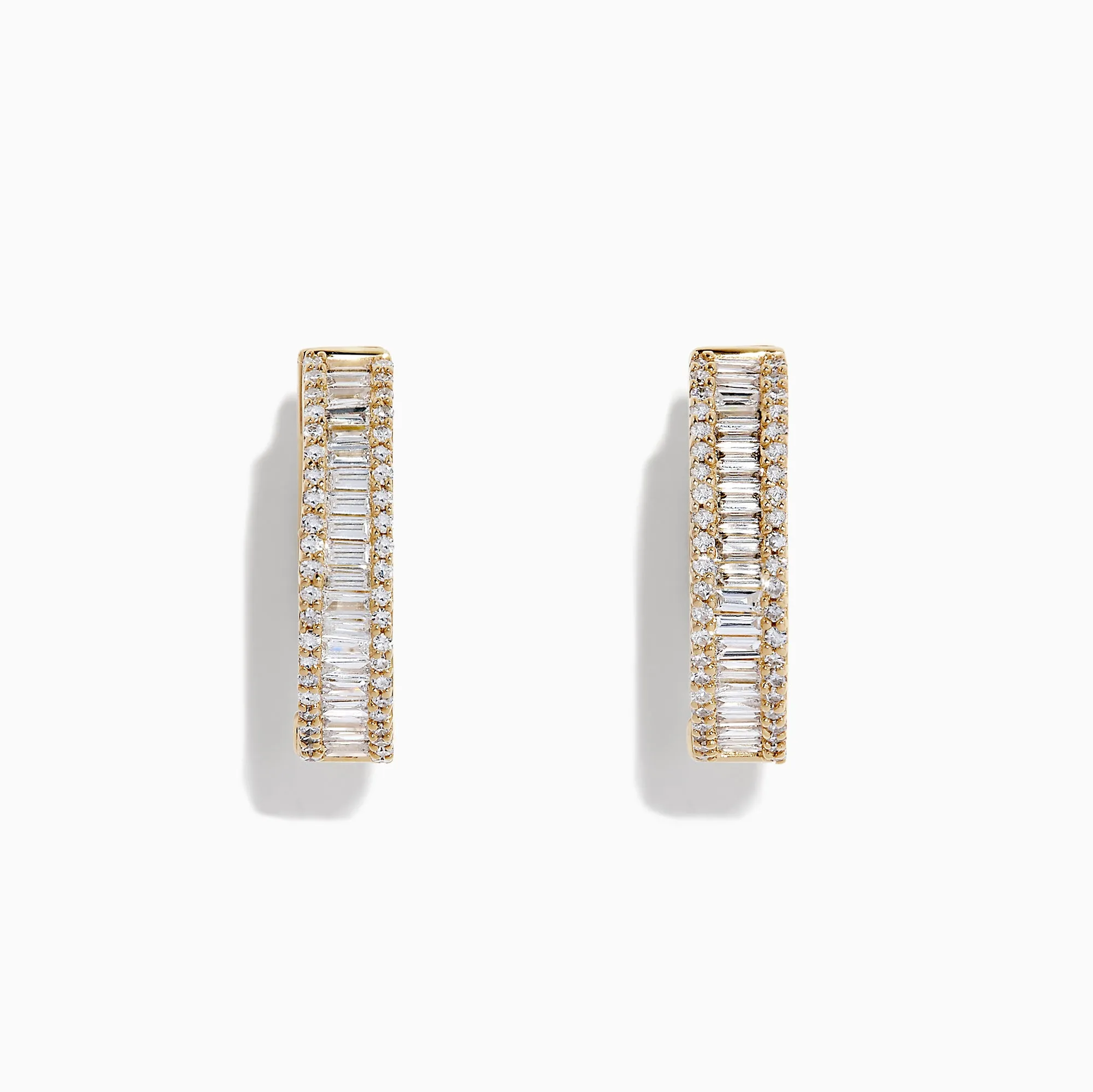 D'Oro 14K Yellow Gold 3/4" Diamond Hoop Earrings, 0.94 TCW sold by Effy