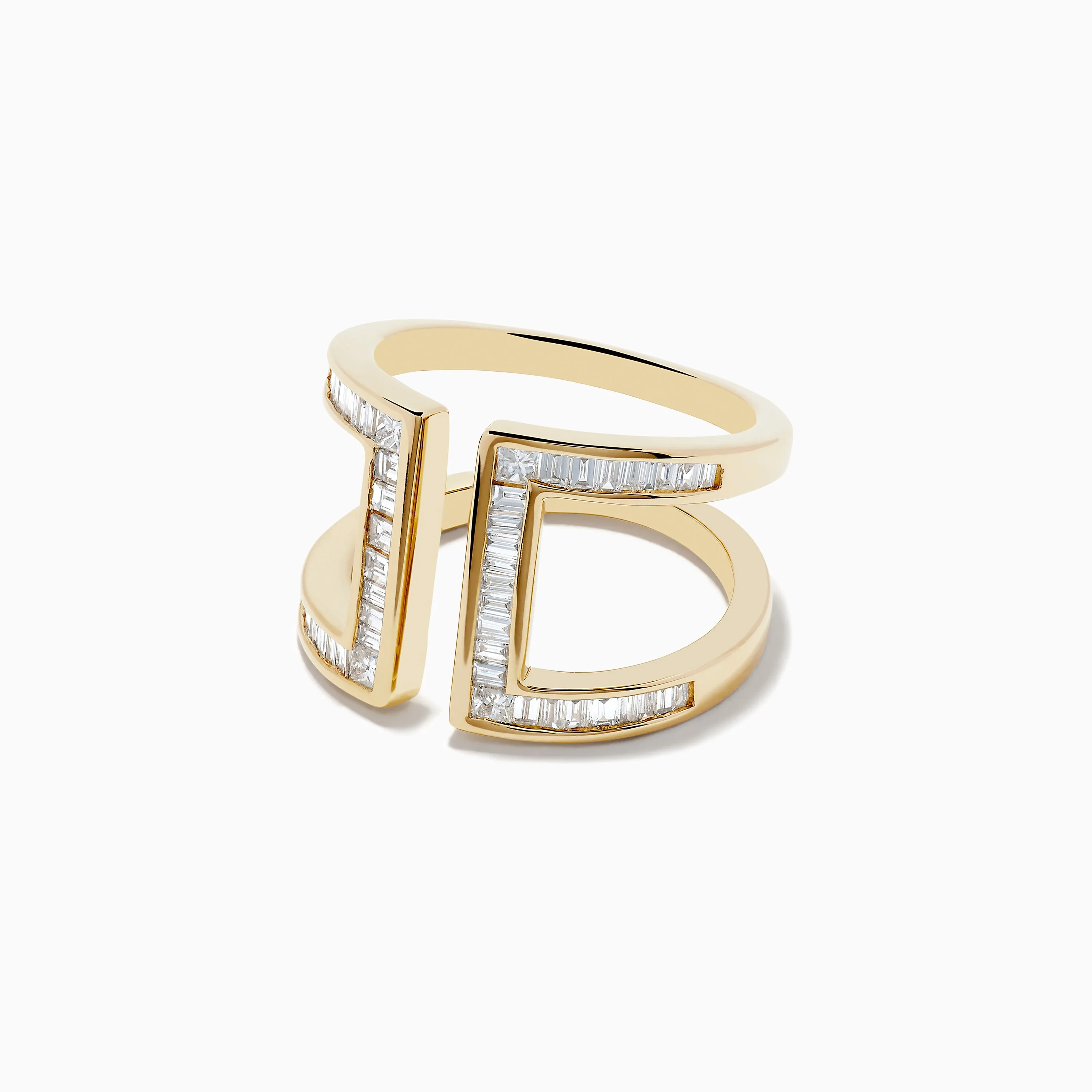 D'Oro 14K Yellow Gold Diamond Open Shank Ring, 0.82 TCW sold by Effy product image thumbnail 3