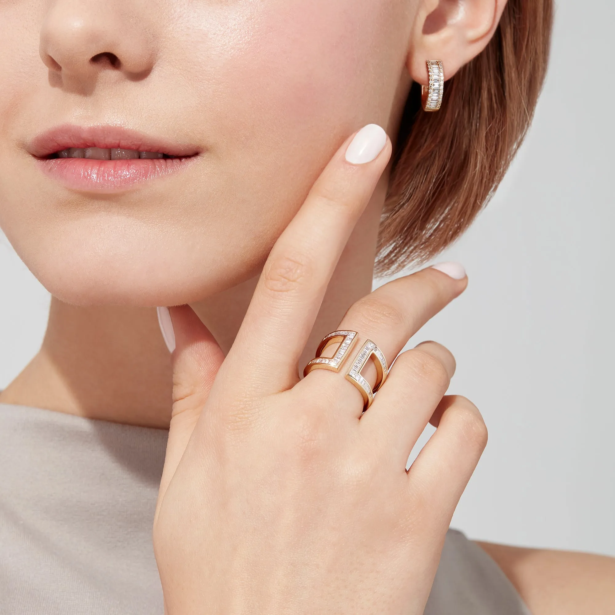 D'Oro 14K Yellow Gold Diamond Open Shank Ring, 0.82 TCW sold by Effy product image thumbnail 2