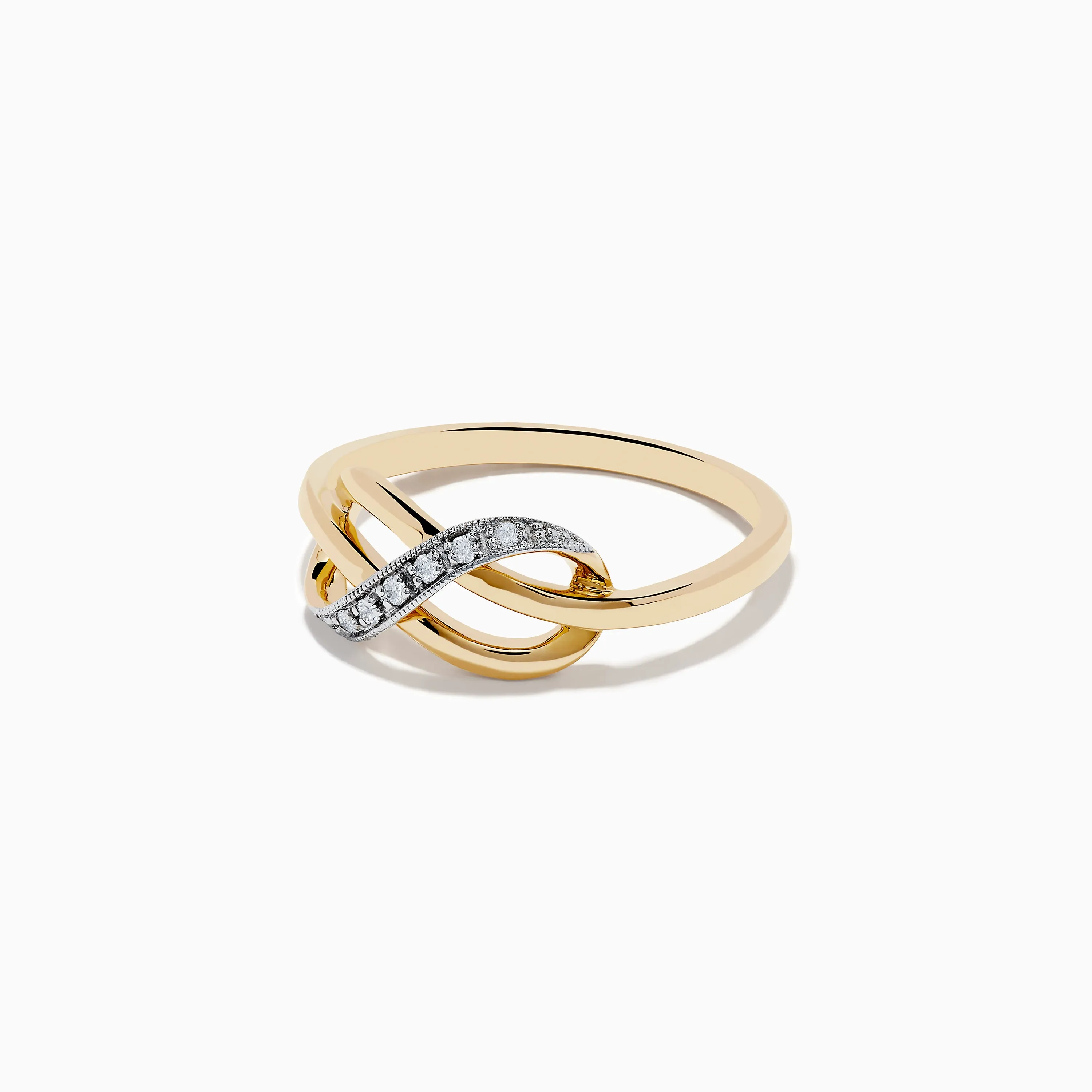 Novelty 14K Yellow Gold Diamond Infinity Knot Ring, 0.05 TCW sold by Effy product image thumbnail 2