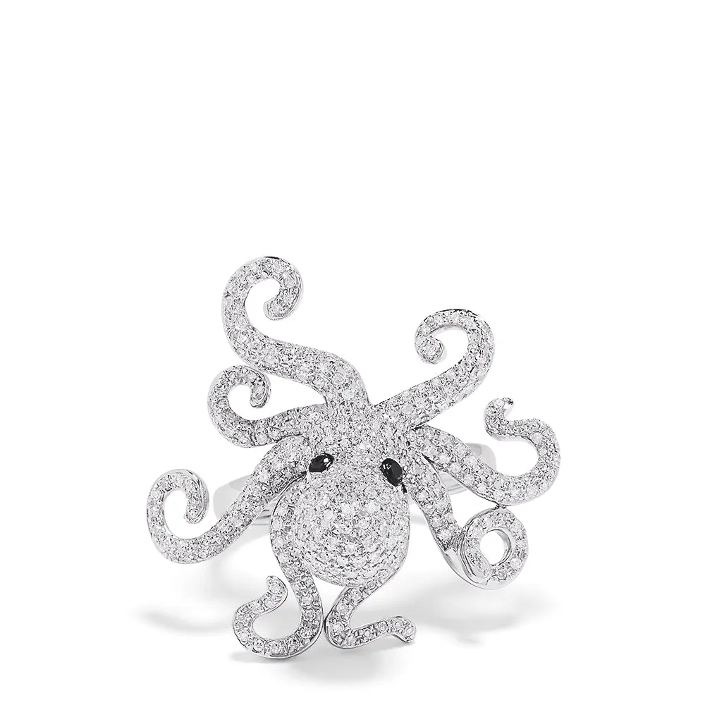 Seaside 14K White Gold Diamond Octopus Ring, 1.33 TCW sold by Effy product image thumbnail 3