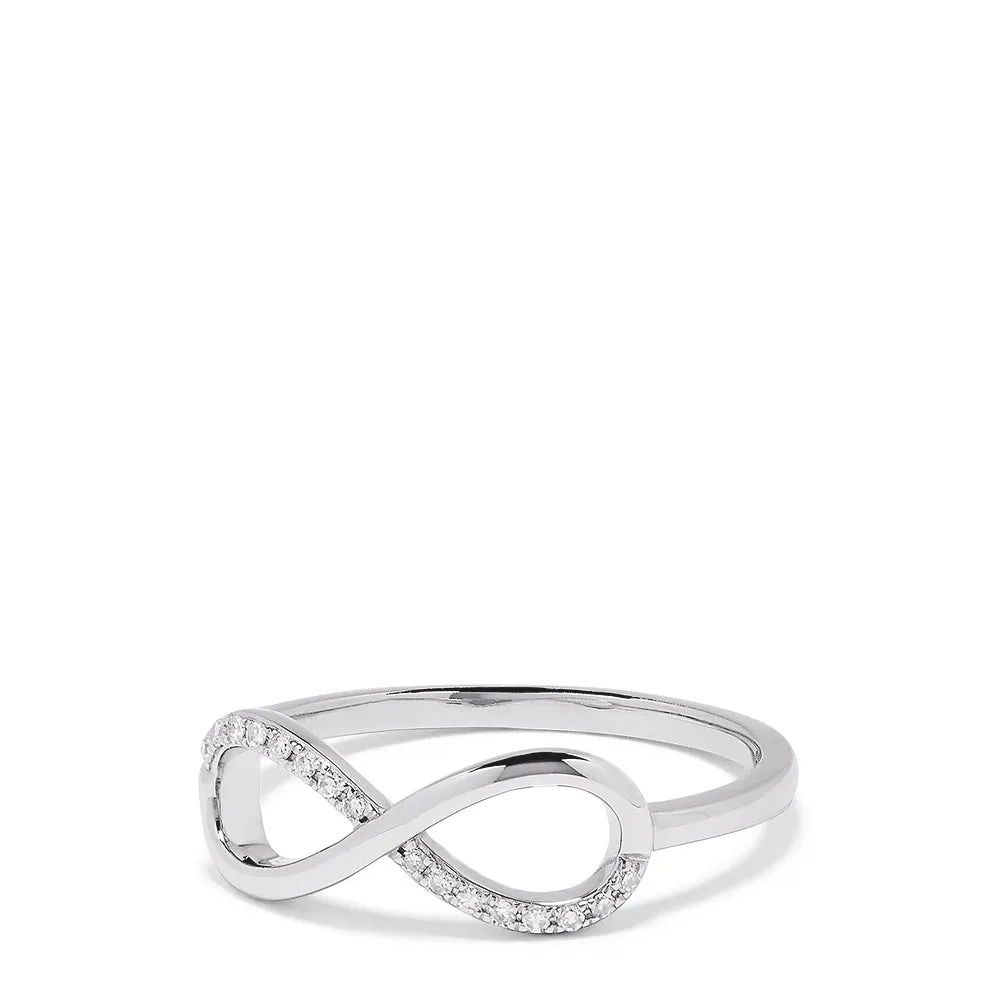 Novelty 14K White Gold Diamond Infinity Ring, 0.06 TCW sold by Effy product image thumbnail 2