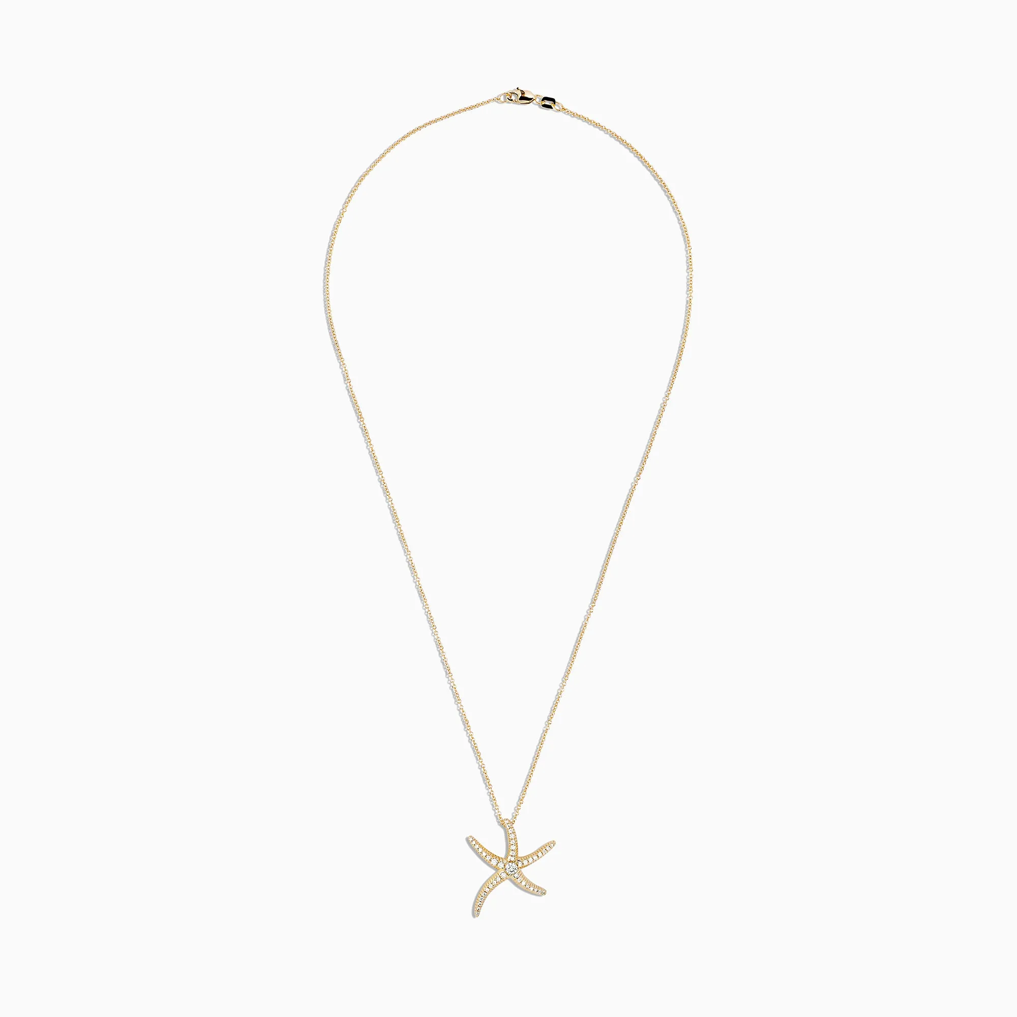 D'Oro 14K Yellow Gold Diamond Starfish Pendant, 0.51 TCW sold by Effy product image thumbnail 3