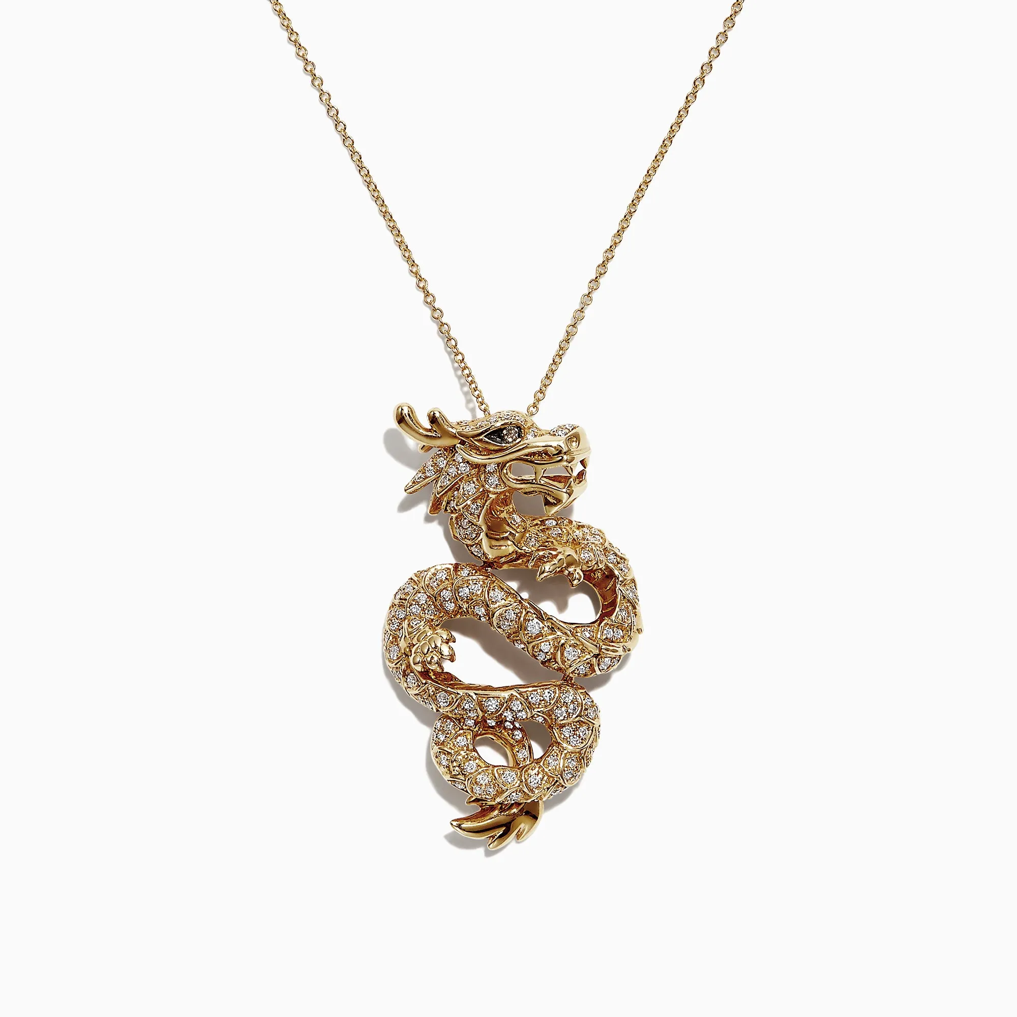 Safari 14K Yellow Gold Diamond Dragon Pendant, 0.59 TCW sold by Effy