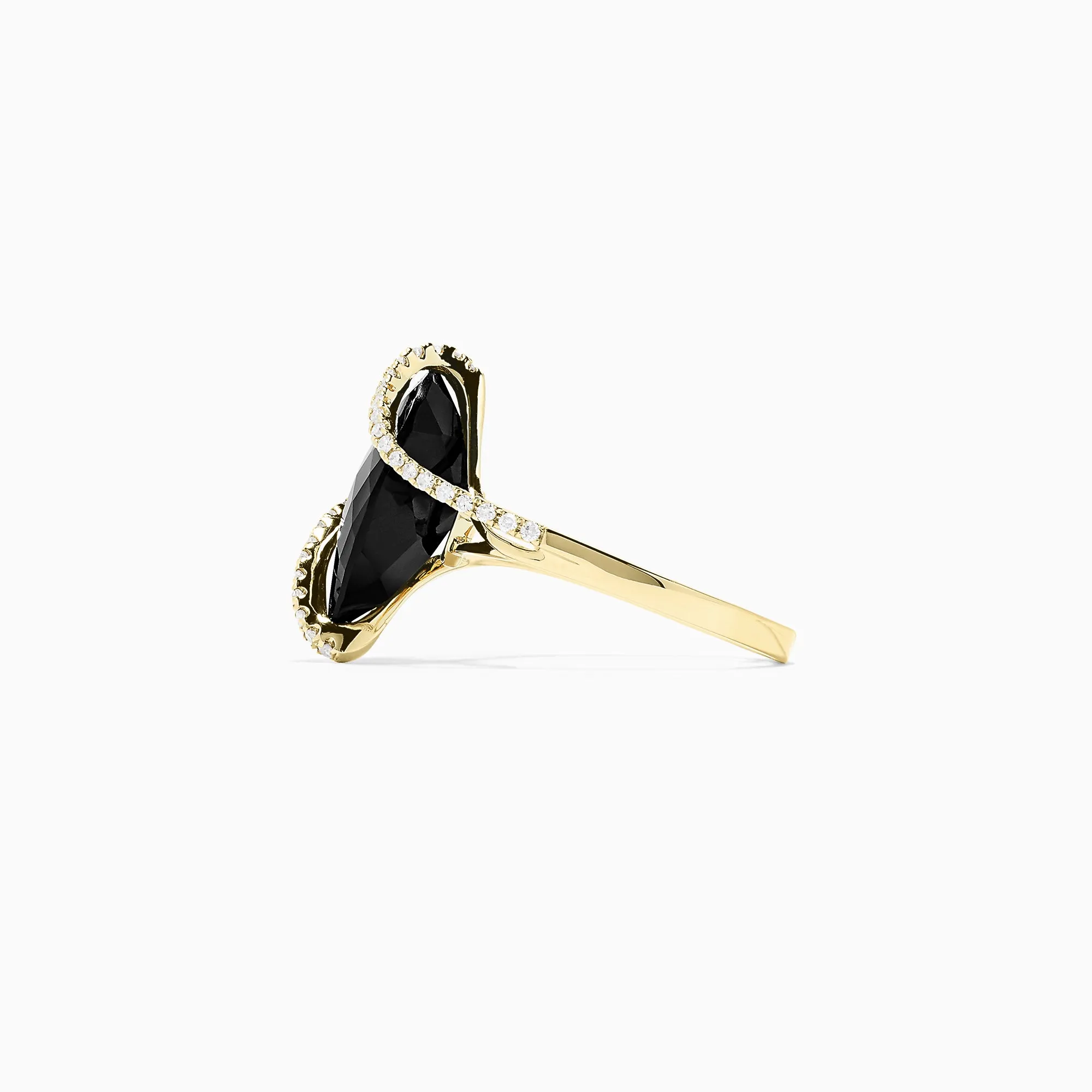 Eclipse 14K Yellow Gold Onyx and Diamond Teardrop Ring, 6.49 TCW sold by Effy product image thumbnail 3