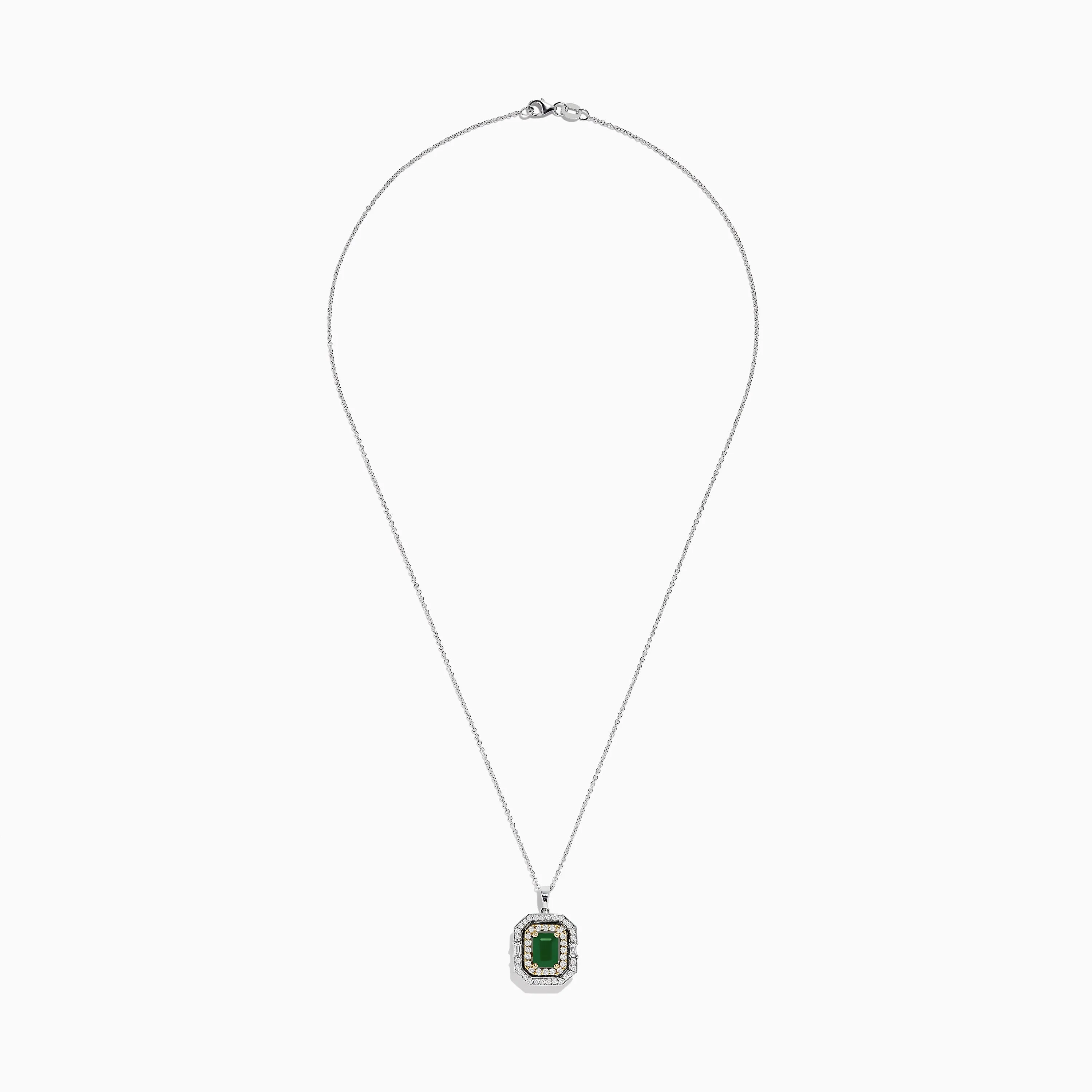 Brasilica 14K Two Tone Gold Emerald and Diamond Pendant, 2.09 TCW sold by Effy product image thumbnail 2