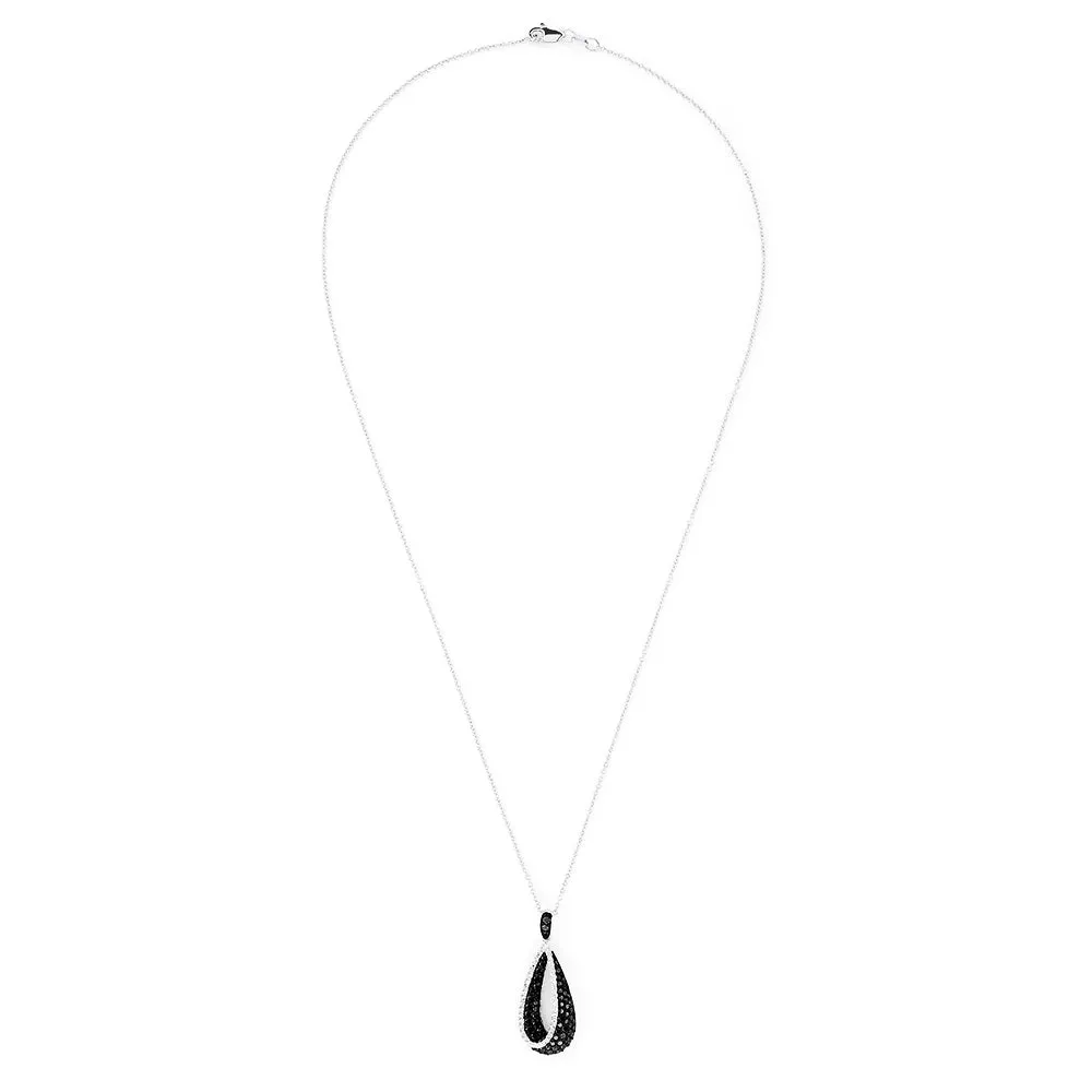 14K White Gold Black and White Diamond Pendant, 0.86 TCW sold by Effy product image thumbnail 2