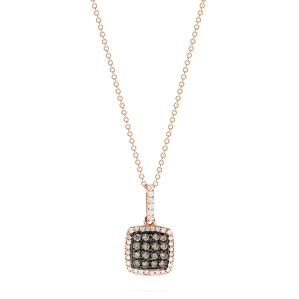 14K Rose Gold Espresso and White Diamond Pendant, 0.60 TCW sold by Effy