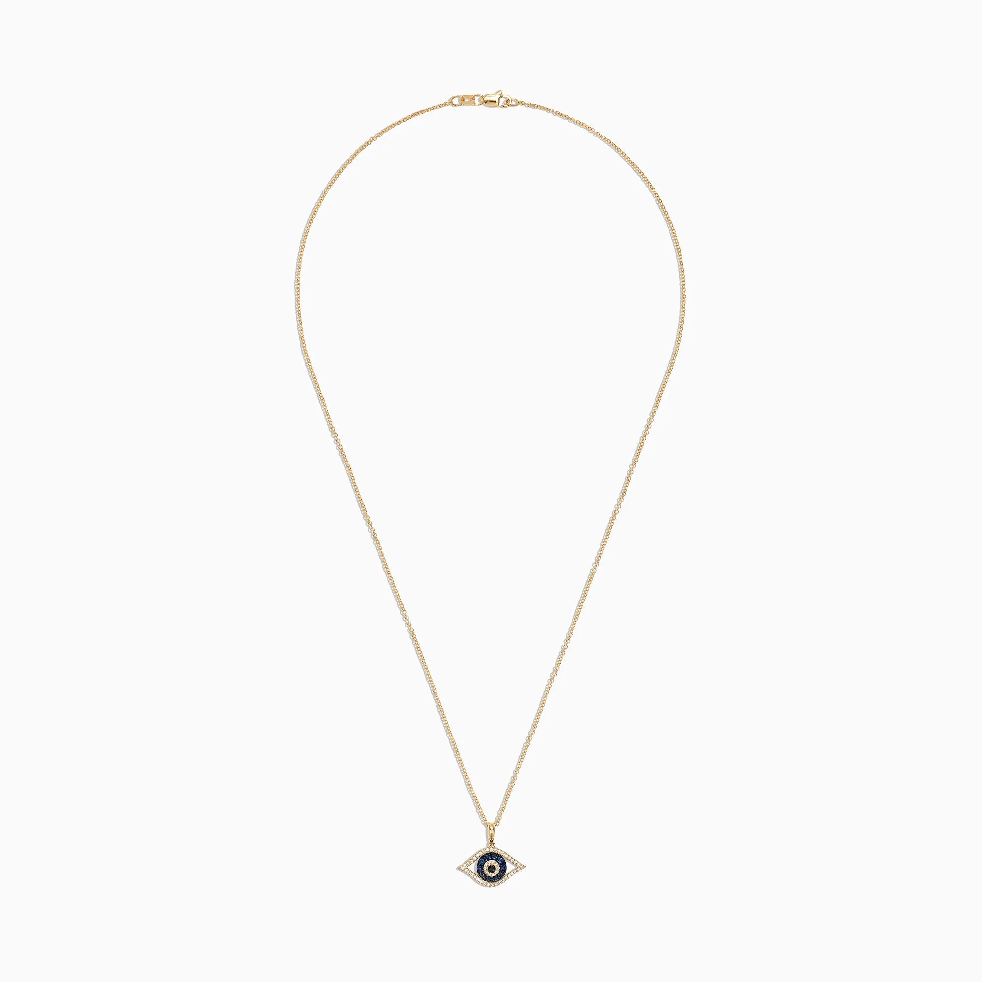 Novelty 14K Yellow Gold Sapphire & Diamond Evil Eye Pendant, 0.42 TCW sold by Effy product image thumbnail 2