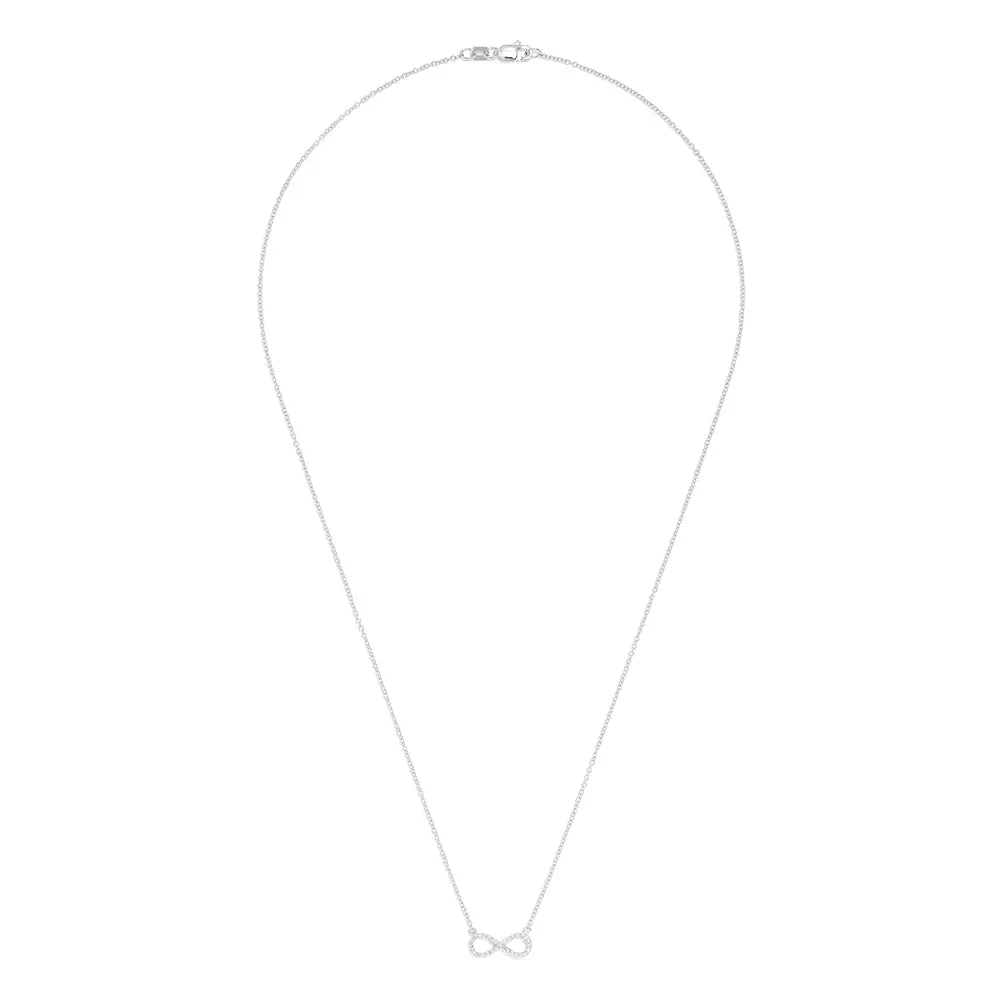Novelty 14K White Gold Diamond Infinity Necklace, 0.09 TCW sold by Effy product image thumbnail 3