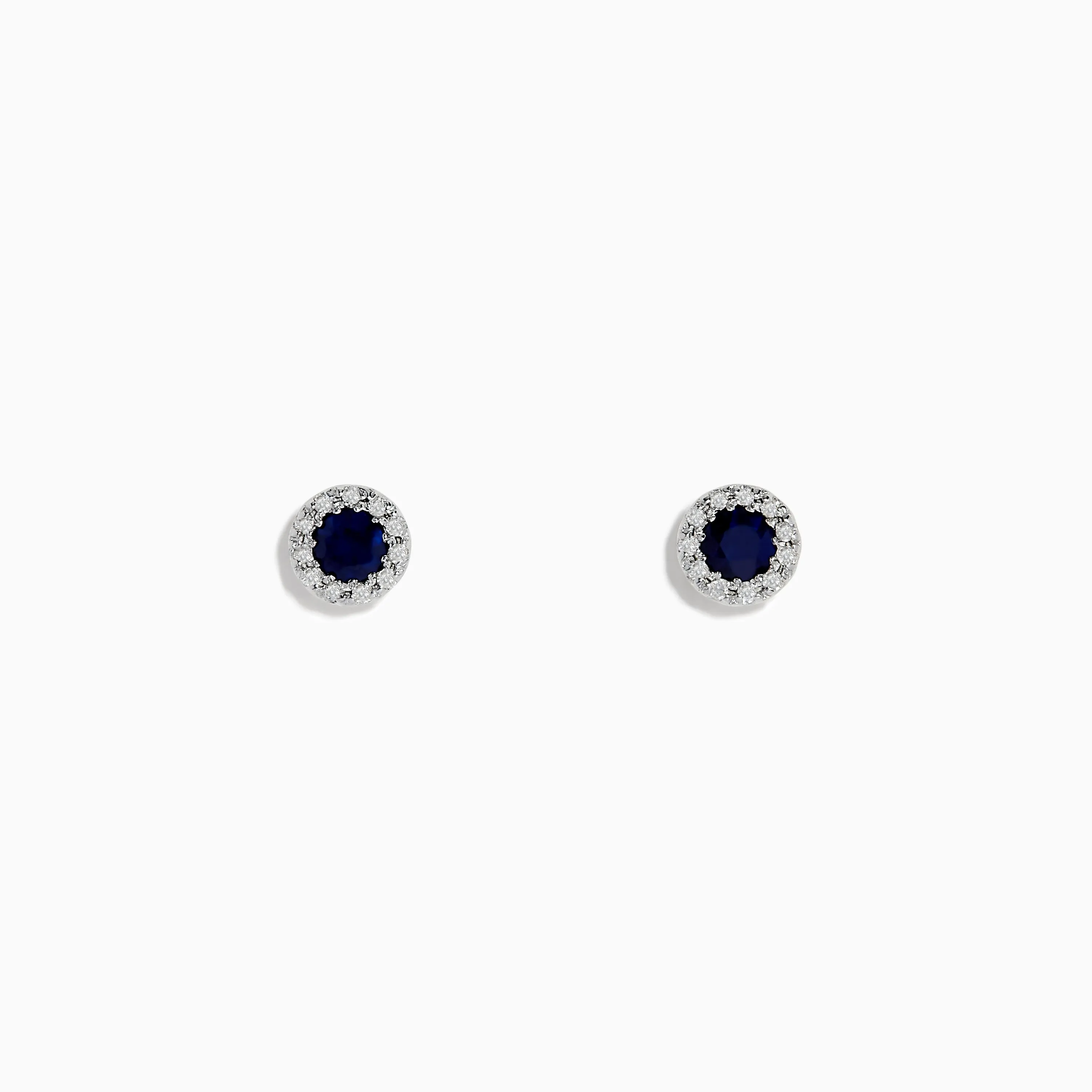 Royale Bleu 14K White Gold Sapphire & Diamond Stud Earrings, 0.47 TCW sold by Effy