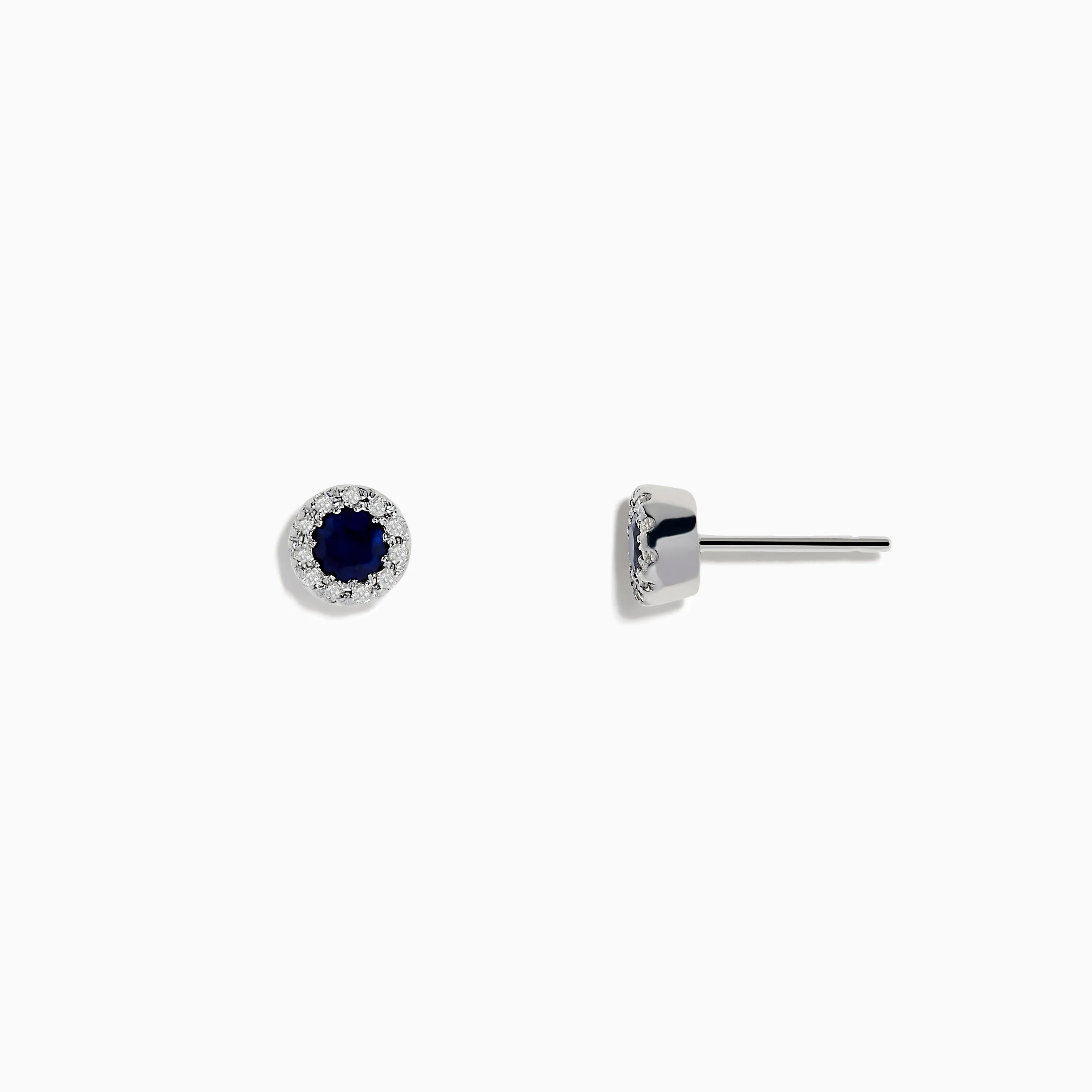 Royale Bleu 14K White Gold Sapphire & Diamond Stud Earrings, 0.47 TCW sold by Effy product image thumbnail 2
