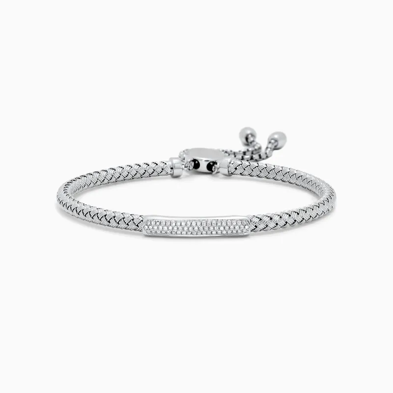 925 Sterling Silver Diamond Accented Bracelet, 0.17 TCW sold by Effy