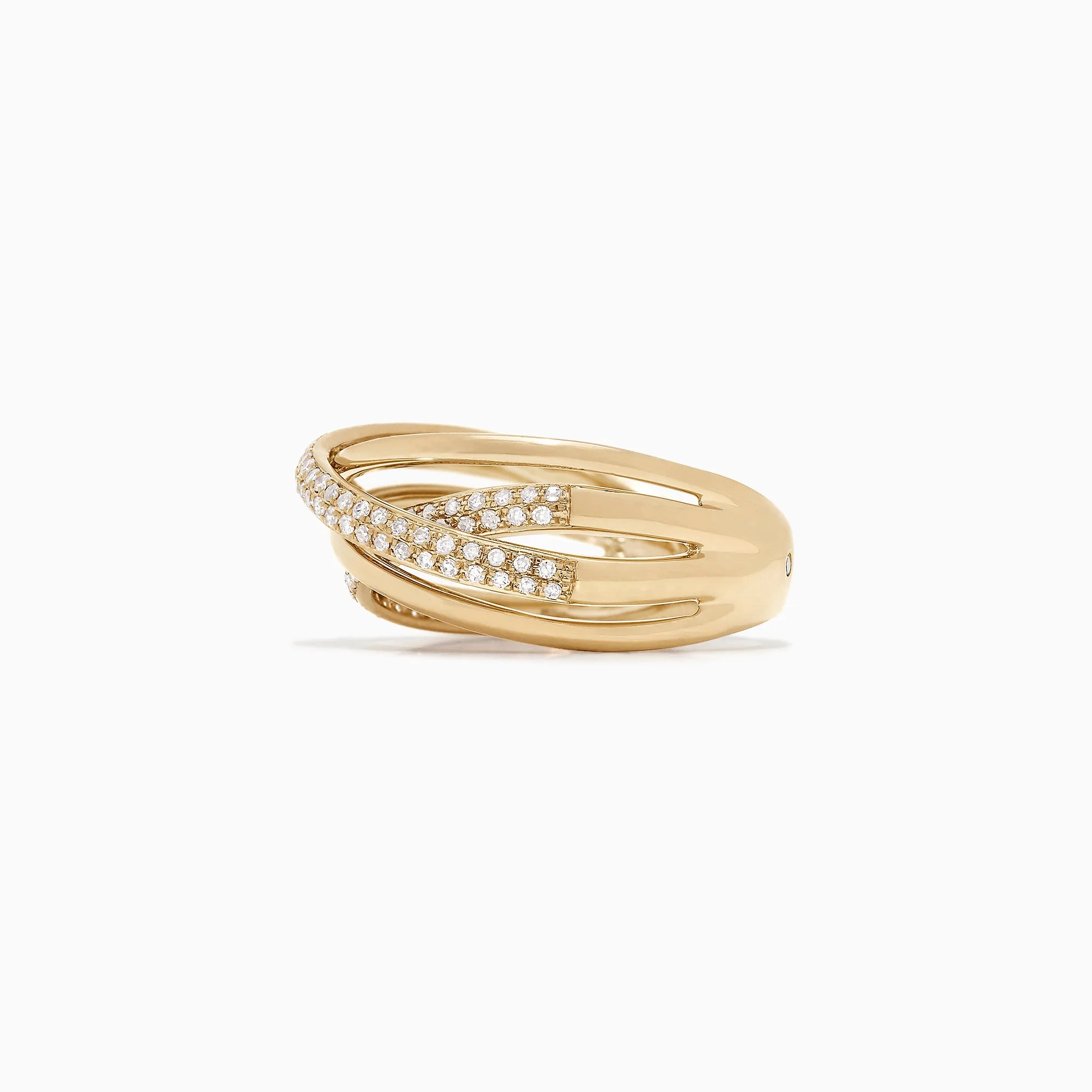 D'Oro 14K Yellow Gold Diamond Crossover Ring, 0.40 TCW sold by Effy product image thumbnail 3