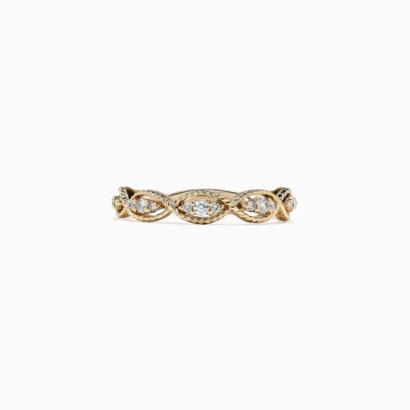 D'Oro 14K Yellow Gold Diamond Ring, 0.20 TCW sold by Effy