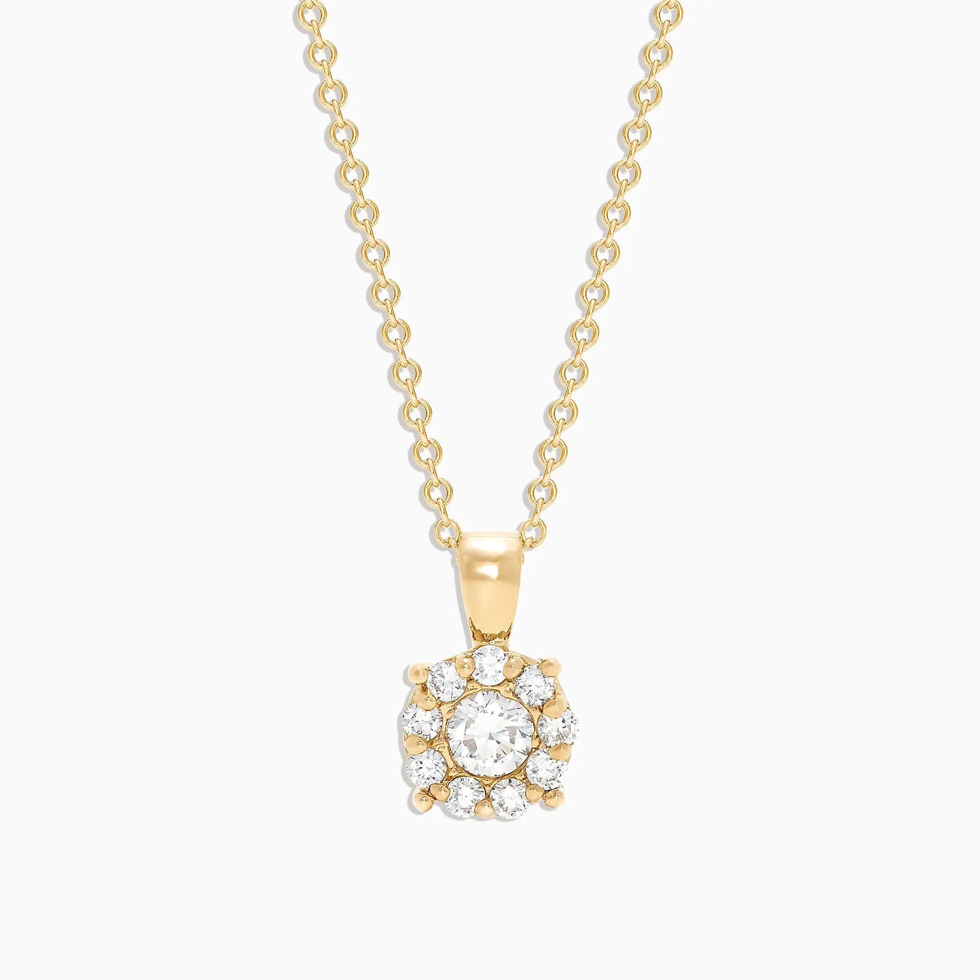 Bouquet 14K Yellow Gold Diamond Cluster Pendant, 0.47 TCW sold by Effy
