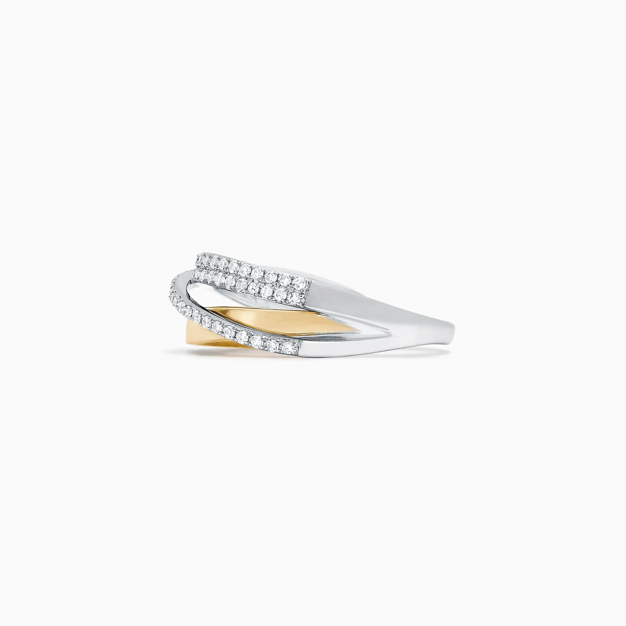 Duo 14K Two Tone Gold Diamond Crossover Ring, 0.31 TCW sold by Effy product image thumbnail 3