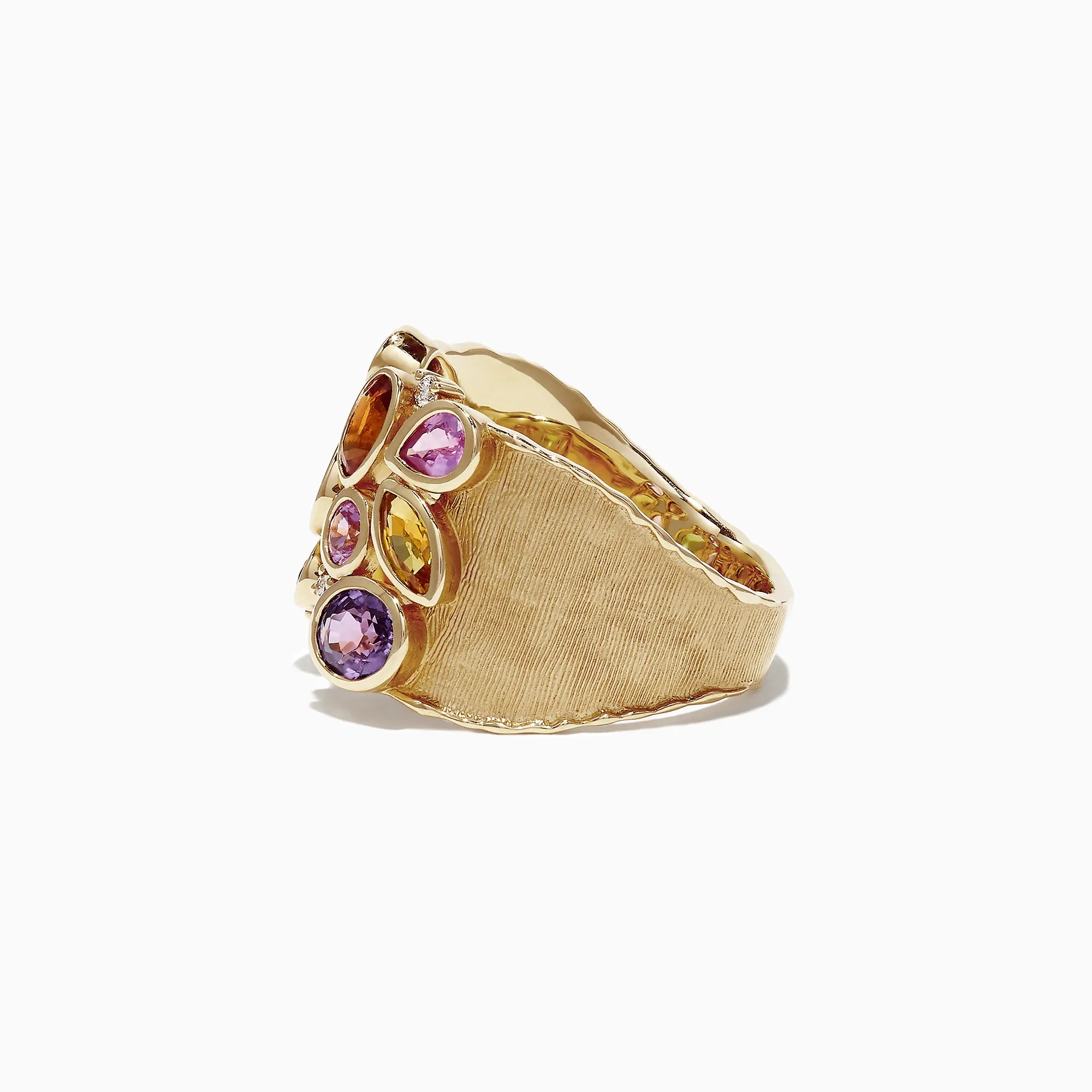 Watercolors 14K Yellow Gold Multi Sapphire and Diamond Ring, 2.46 TCW sold by Effy product image thumbnail 4