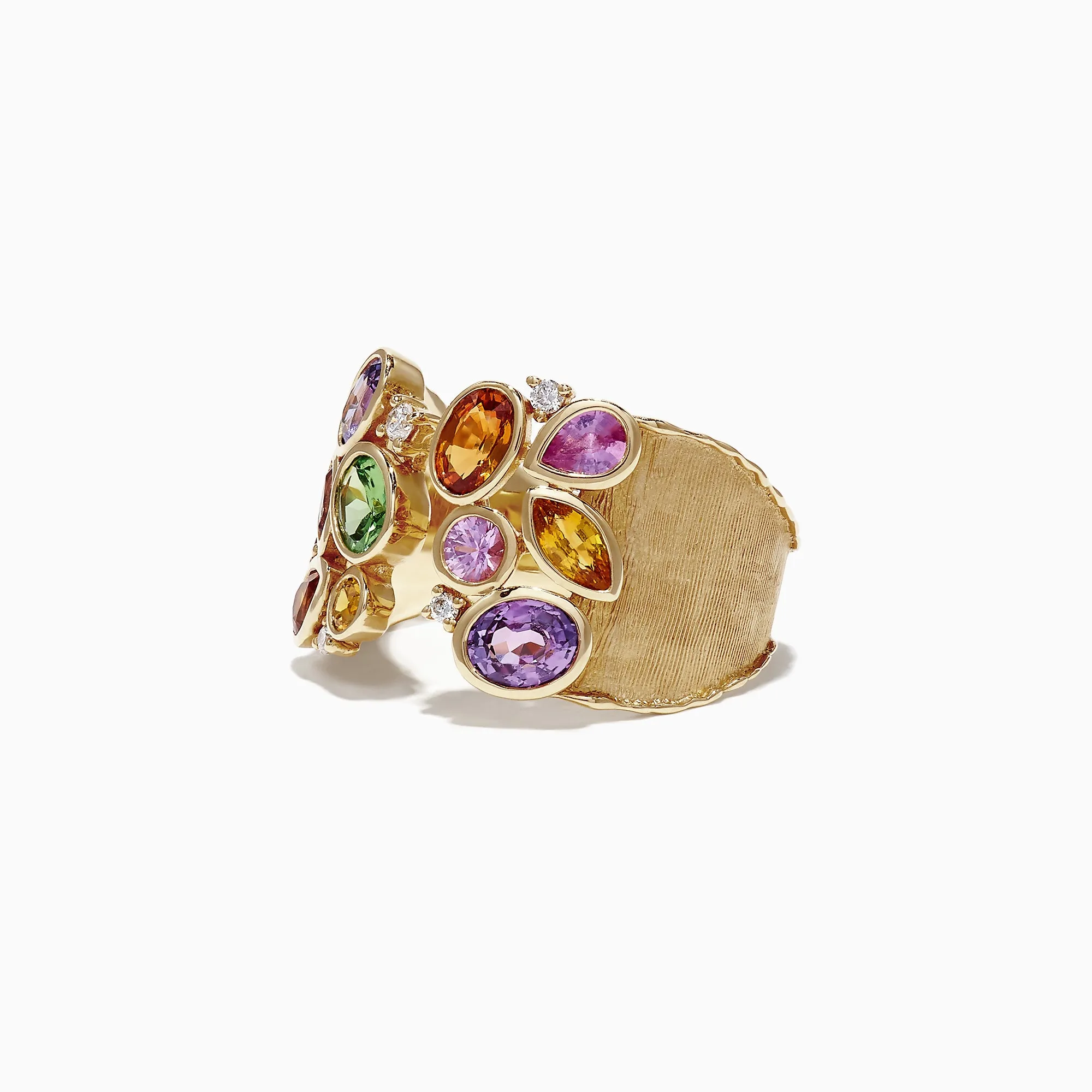 Watercolors 14K Yellow Gold Multi Sapphire and Diamond Ring, 2.46 TCW sold by Effy product image thumbnail 3