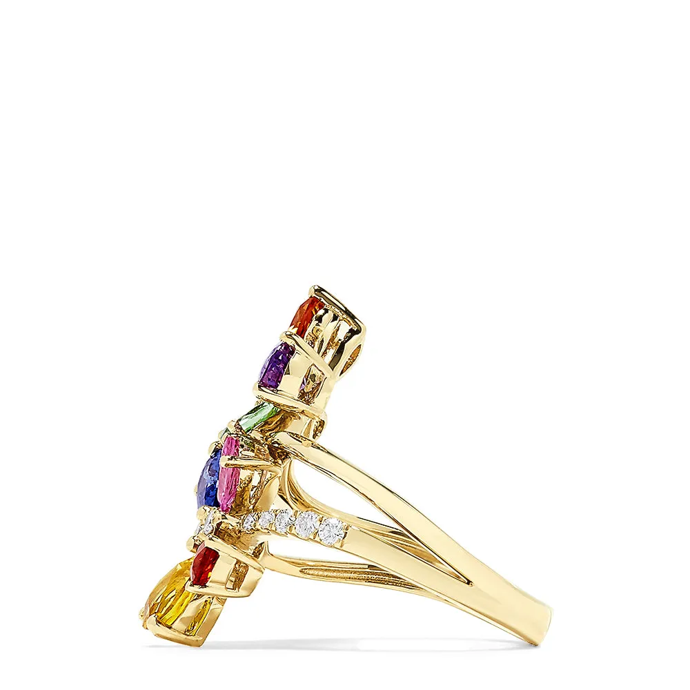 Watercolors 14K Yellow Gold Multi Sapphire and Diamond Ring, 3.33 TCW sold by Effy product image thumbnail 3
