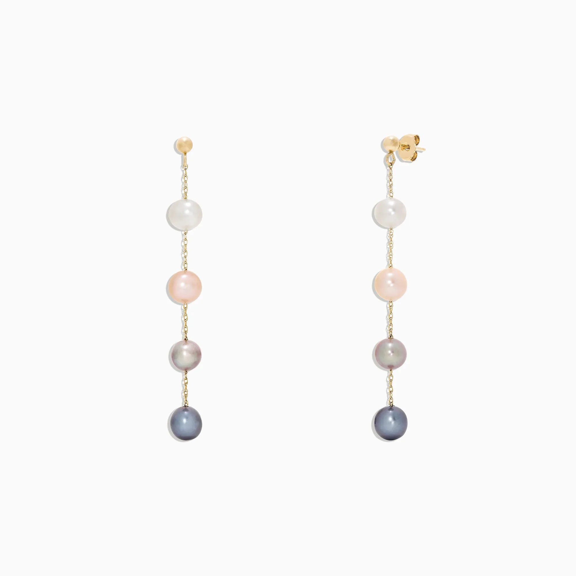 14K Yellow Gold Multi Color Cultured Pearl Earrings sold by Effy product image thumbnail 2