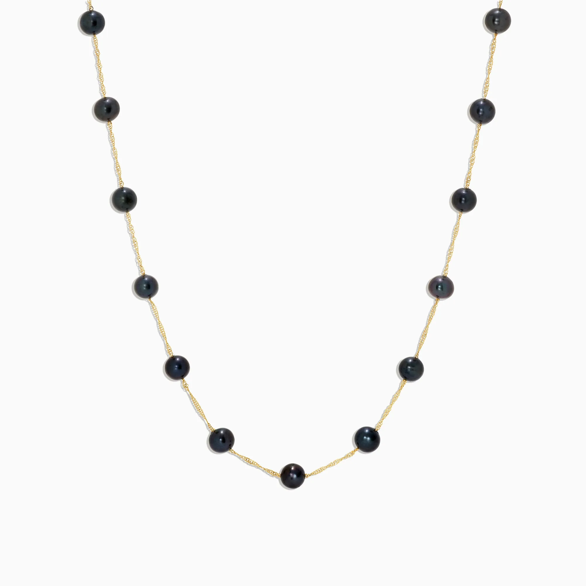 14K Yellow Gold Cultured Pearl Station Necklace sold by Effy