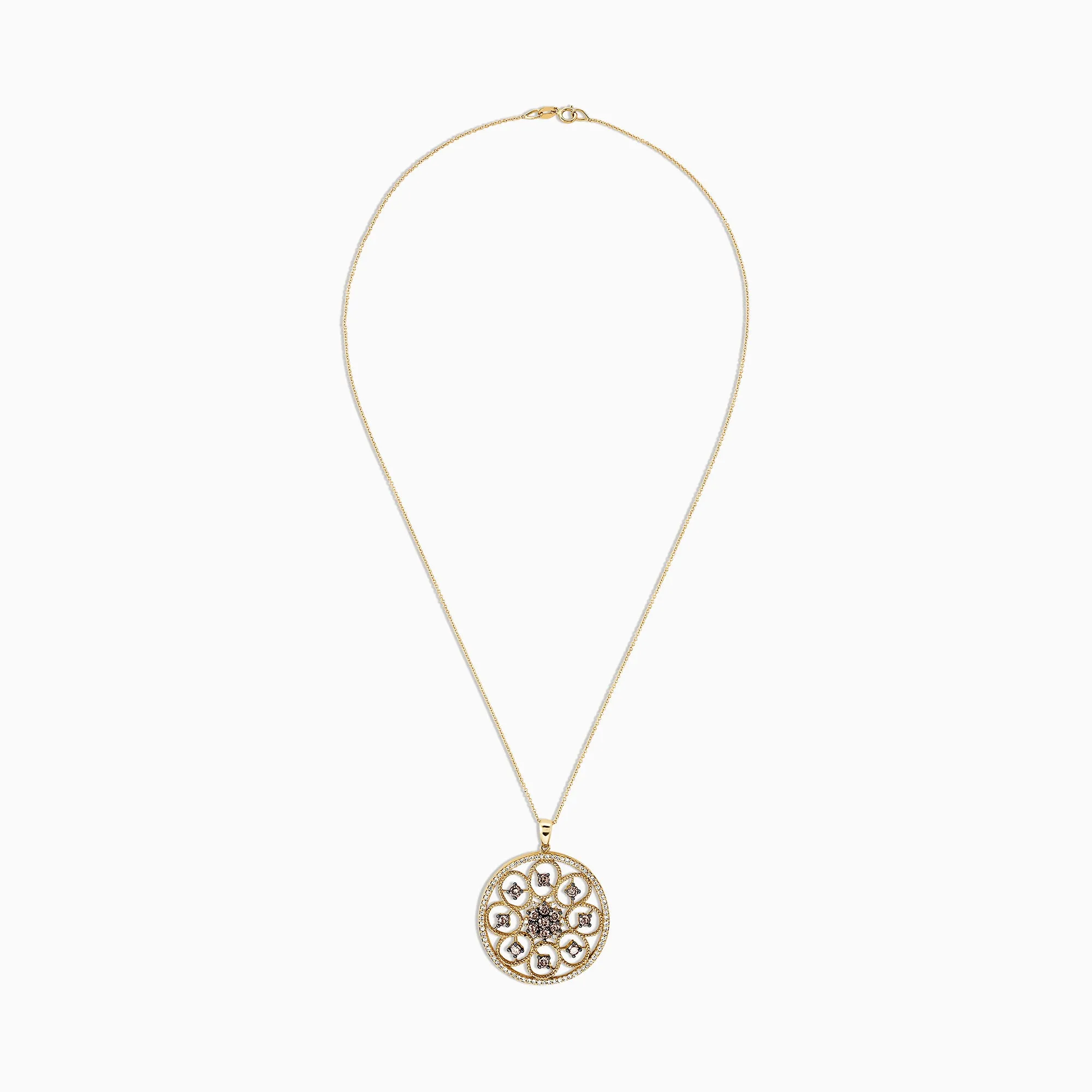 14K Yellow Gold Espresso and White Diamond Pendant, 1.43 TCW sold by Effy product image thumbnail 2