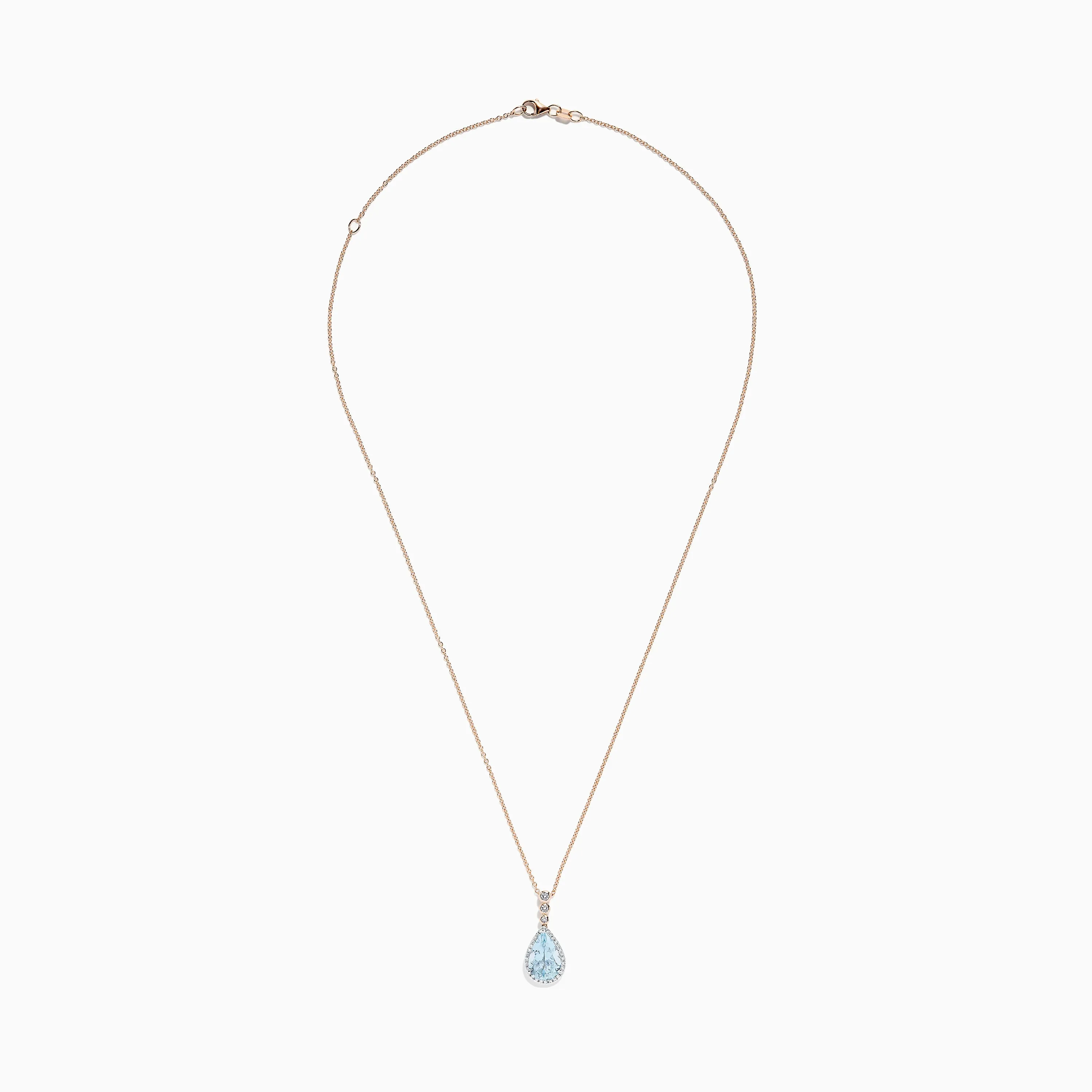Aquarius 14K Two Tone Gold Aquamarine & Diamond Pendant, 2.68 TCW sold by Effy product image thumbnail 2