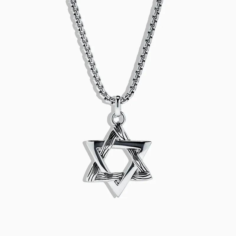 Men's Sterling Silver Star of David Pendant sold by Effy