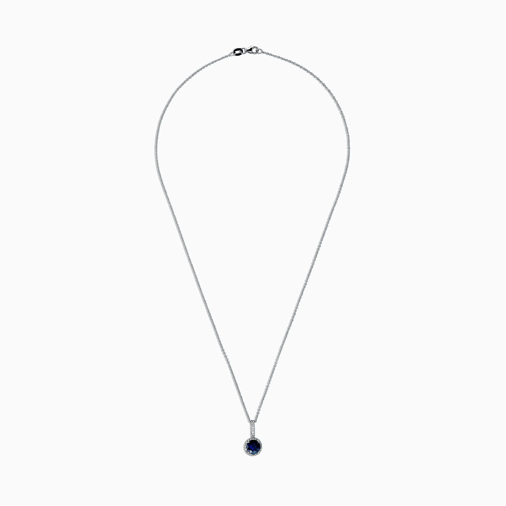 Royale Bleu 14K White Gold Sapphire and Diamond Pendant, 1.79 TCW sold by Effy product image thumbnail 2