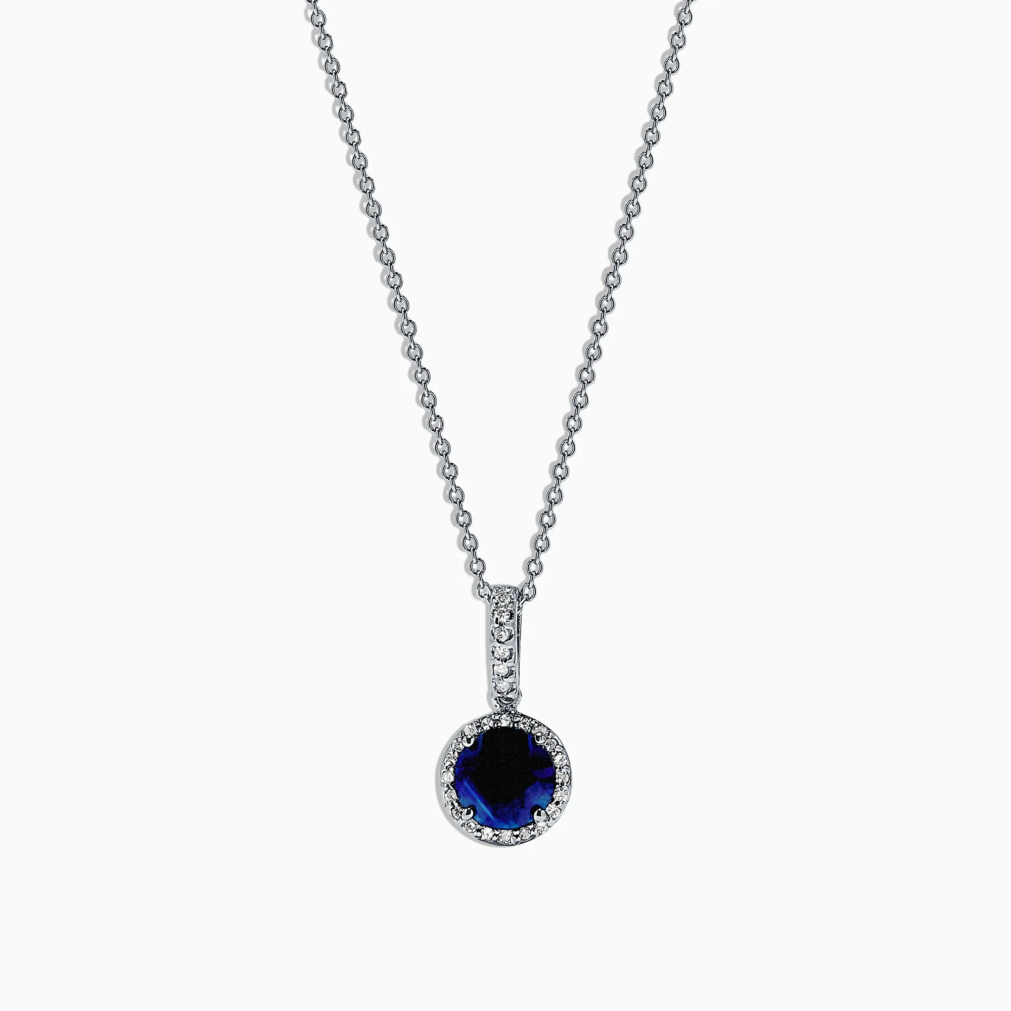 Royale Bleu 14K White Gold Sapphire and Diamond Pendant, 1.79 TCW sold by Effy