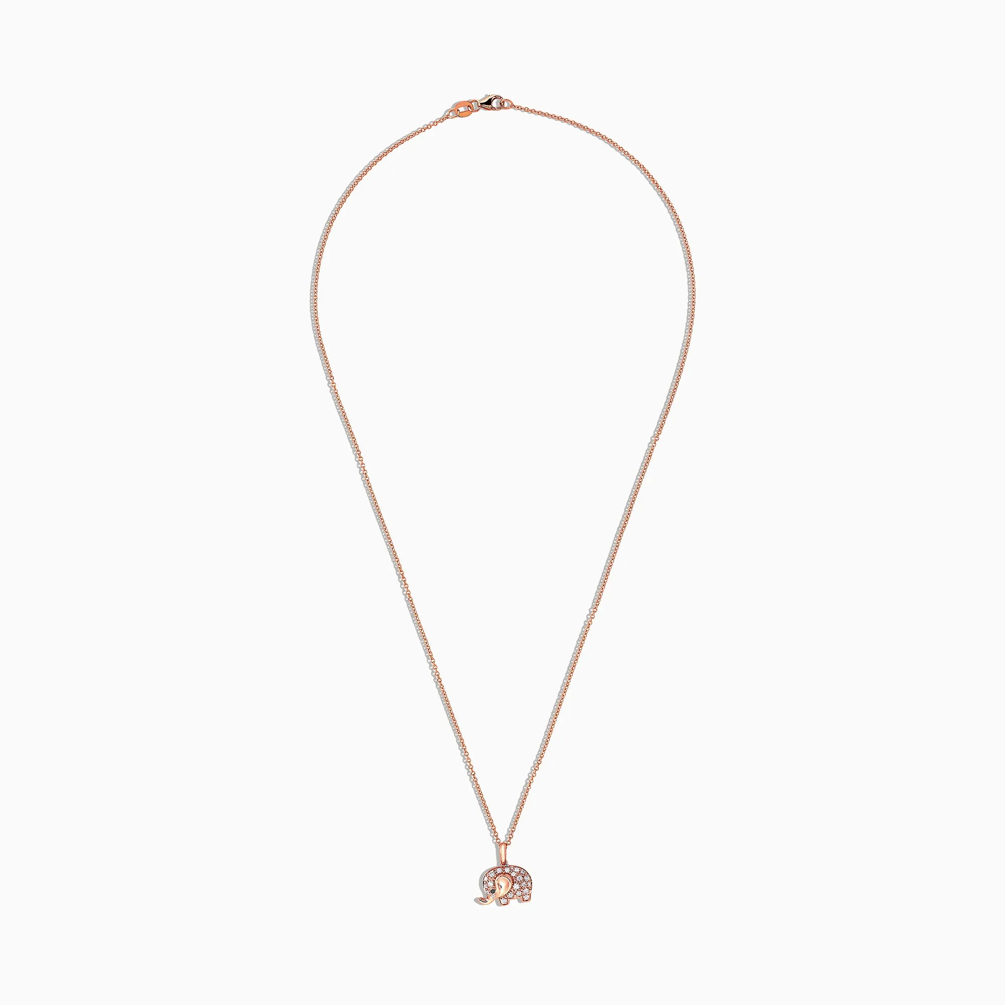 Safari 14K Rose Gold Diamond Elephant Pendant, 0.21 TCW sold by Effy product image thumbnail 2