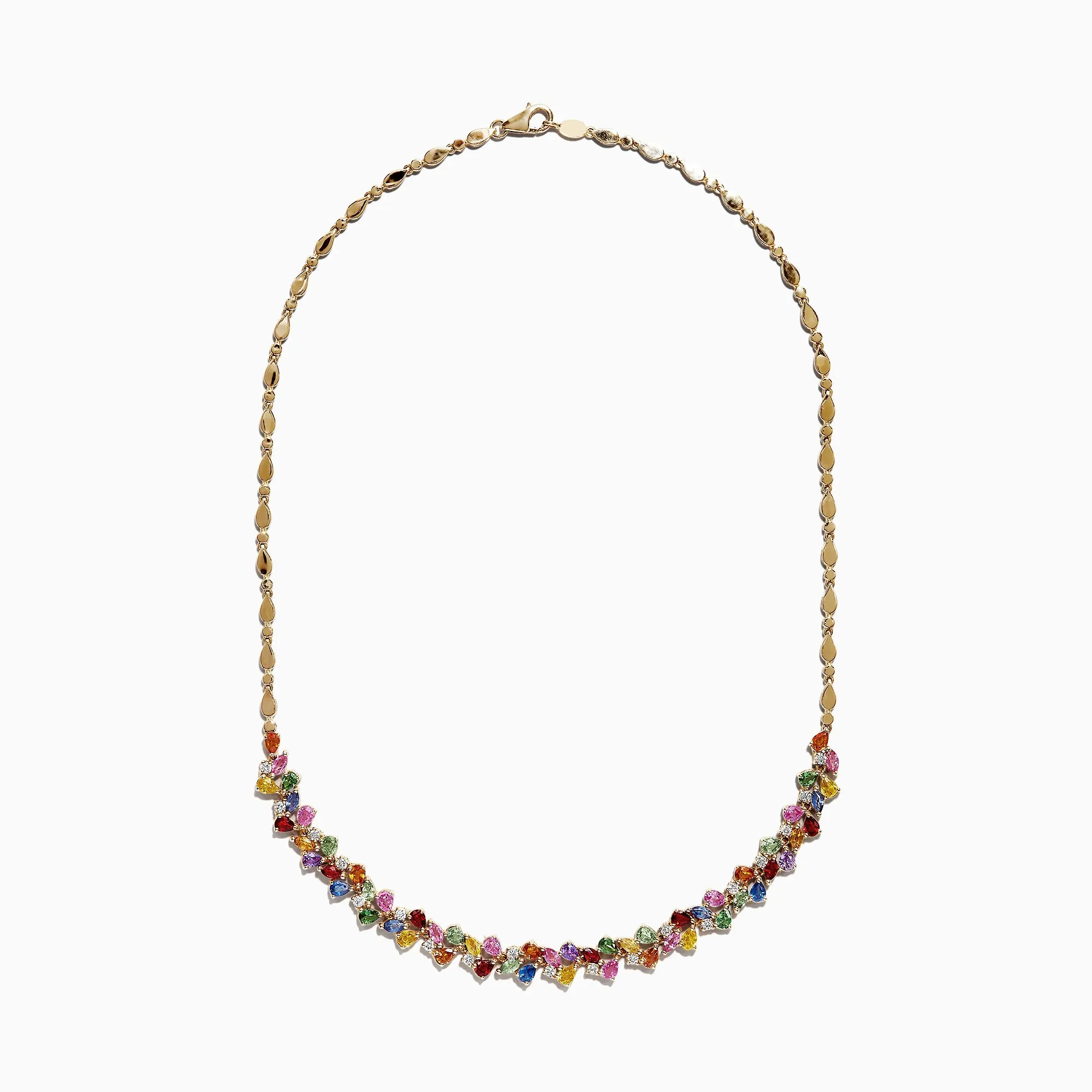 Watercolors 14K Gold Multi Sapphire & Diamond Necklace, 12.94 TCW sold by Effy product image thumbnail 2