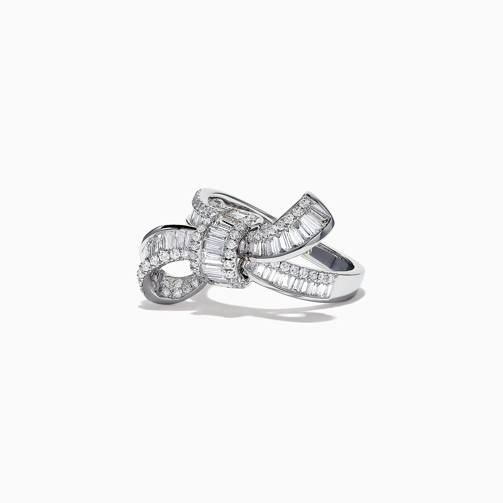 Classique 14K White Gold Diamond Bow Ring, 1.08 TCW sold by Effy product image thumbnail 3