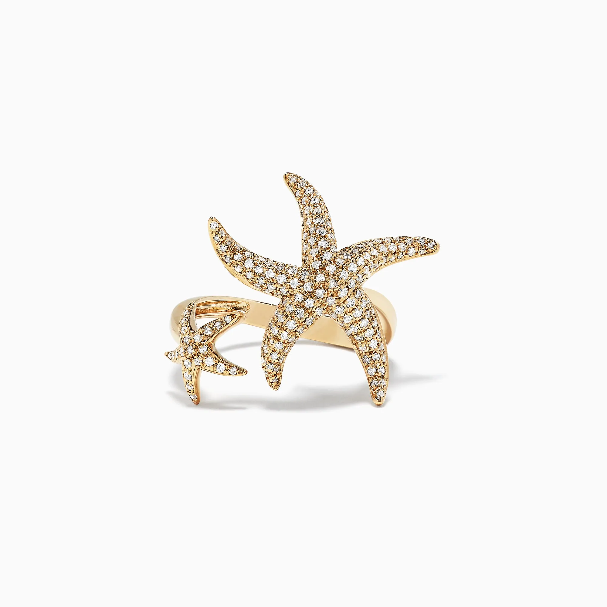 D'Oro 14K Yellow Gold Diamond Starfish Ring, 0.71 TCW sold by Effy