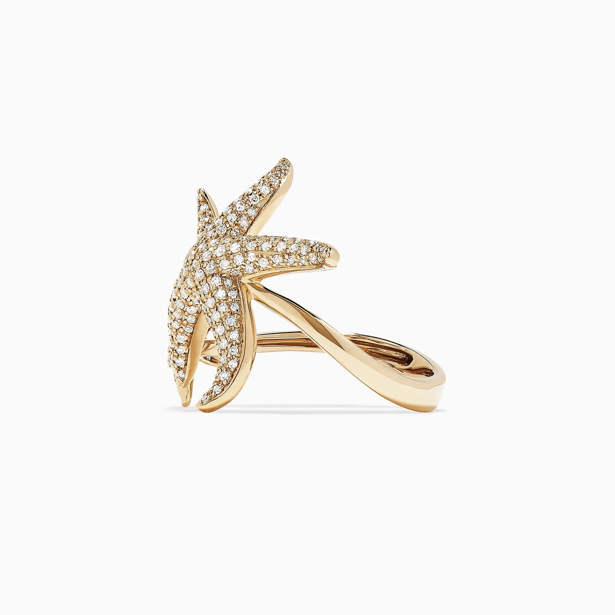 D'Oro 14K Yellow Gold Diamond Starfish Ring, 0.71 TCW sold by Effy product image thumbnail 2