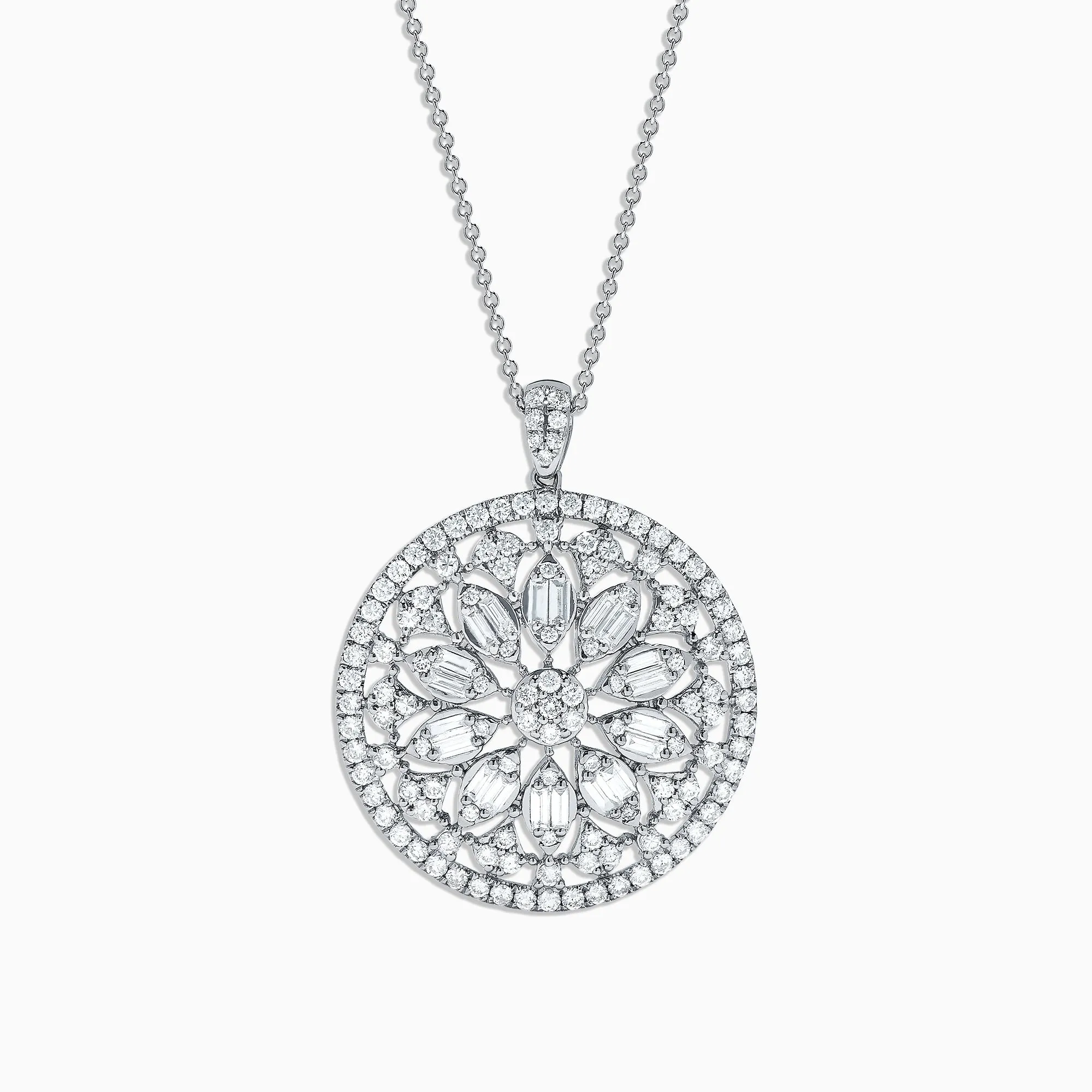 Pave Classica 14K White Gold Diamond Pendant, 2.80 TCW sold by Effy