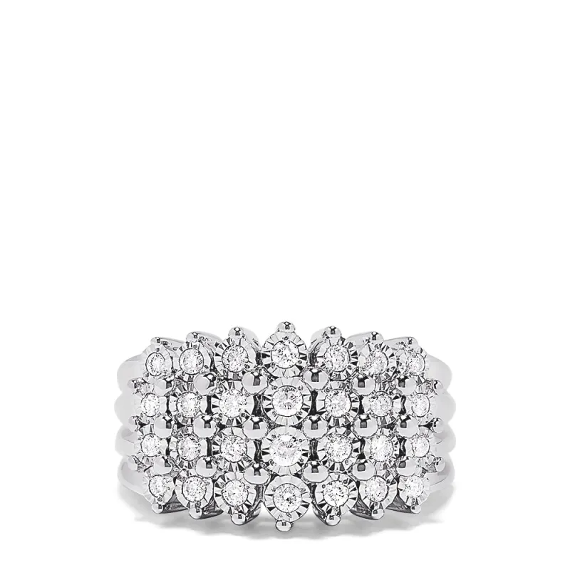 925 Sterling Silver Diamond Ring, 0.49 TCW sold by Effy