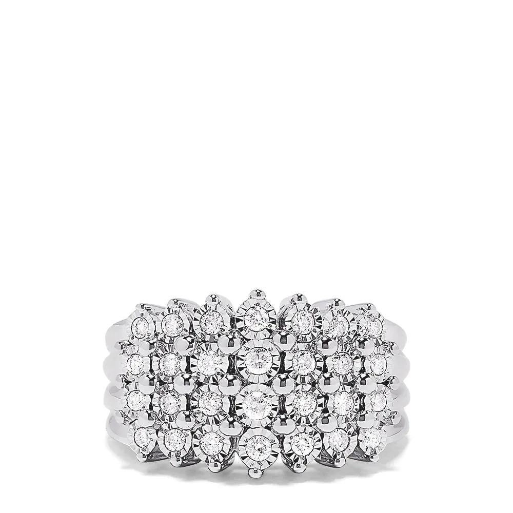 925 Sterling Silver Diamond Ring, 0.49 TCW sold by Effy