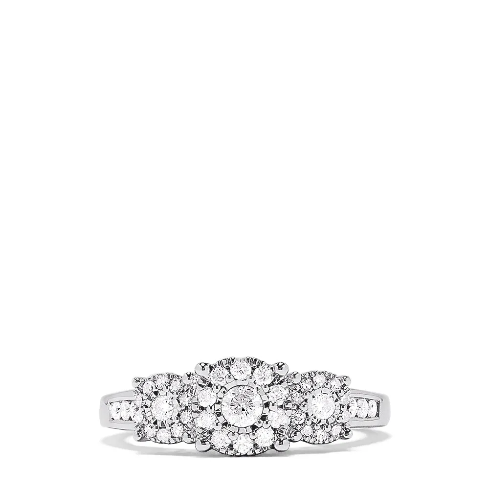 925 Sterling Silver Diamond Cluster Ring, 0.49 TCW sold by Effy