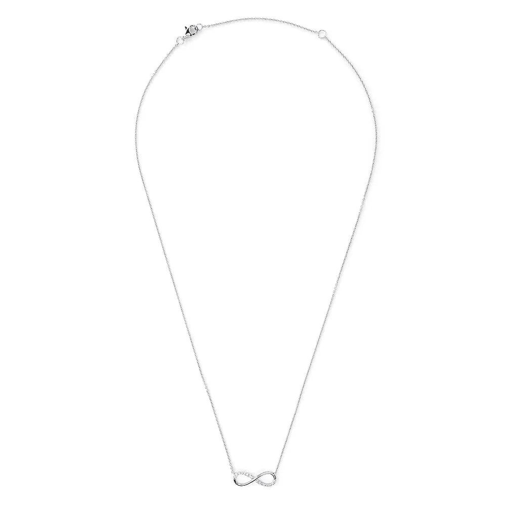 Novelty 14K White Gold Diamond Infinity Necklace, 0.08 TCW sold by Effy product image thumbnail 2