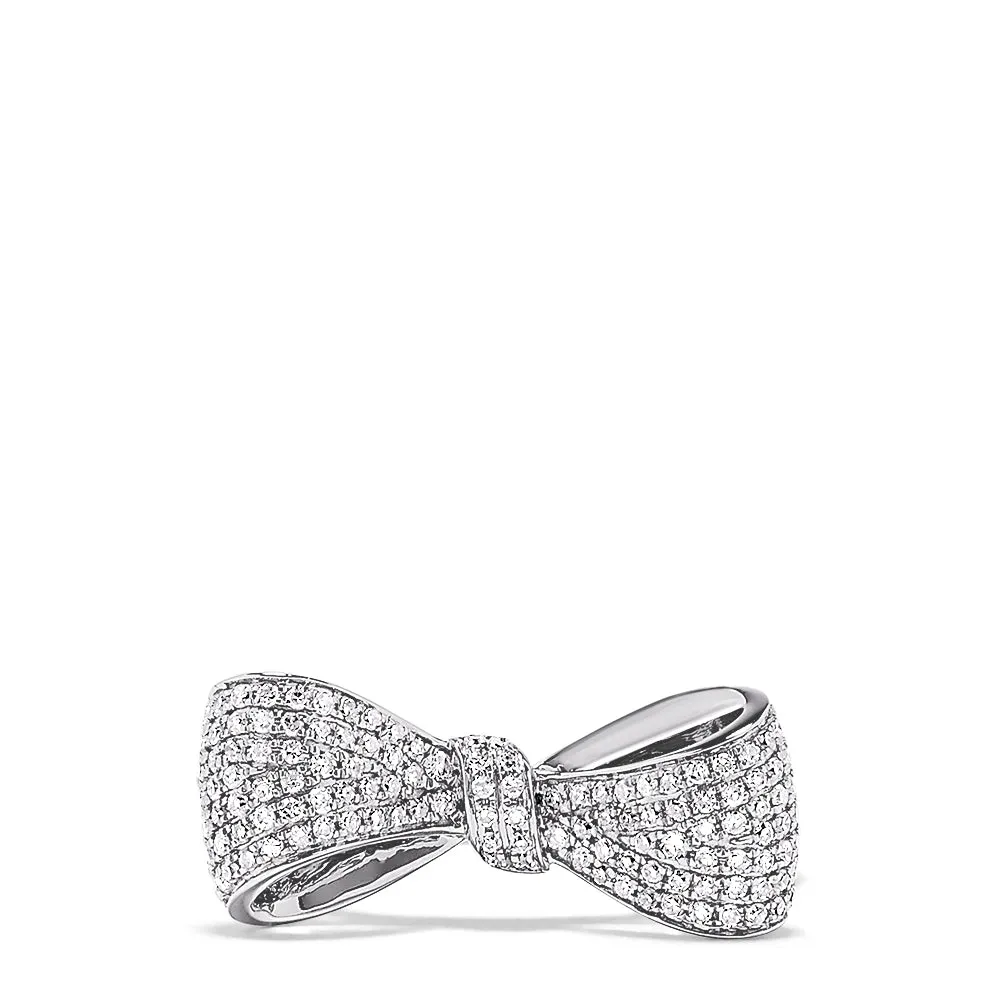 Novelty 14K White Gold Diamond Bow Ring, 0.35 TCW sold by Effy