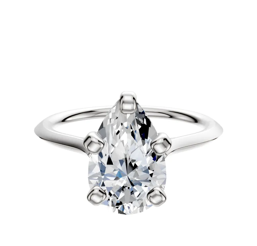 Platinum 4 Prong Cathedral Knife Edge 1.5mm Engagement Ring sold by Effy